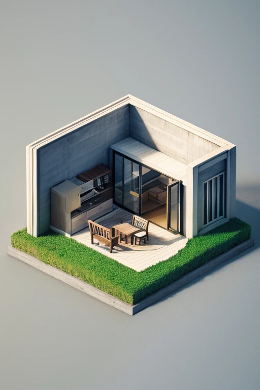 Small concrete house (isometric:1.1