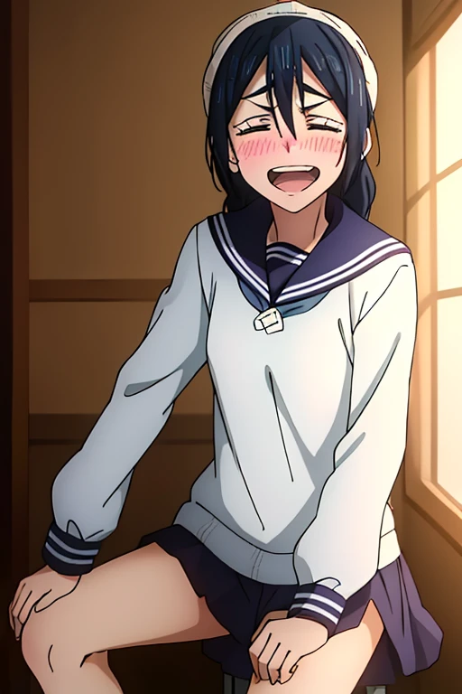 ((highest quality)), ((masterpiece)), (be familiar with), Perfect Face, indoor, Bedroom, Watching the audience,
One woman, Riko Amano,
Open Mouth, Ecstatic expression, blush, smile,
Small breasts, Flat Chest, Young Girl, , , Girl,
Long Hair, Braid,
Leg spread,