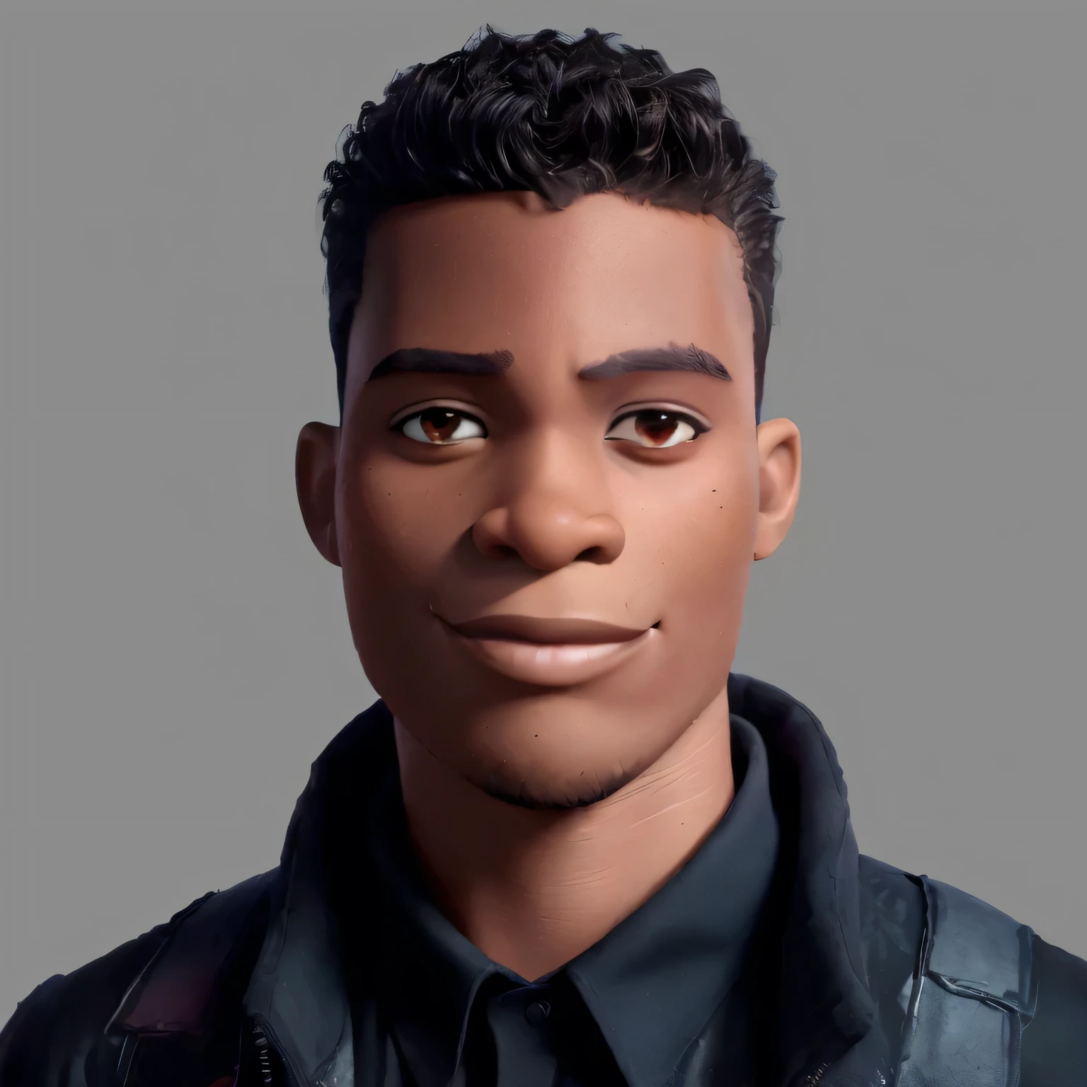 a man with dark skin disney pixar style, high quality, ultra high quality