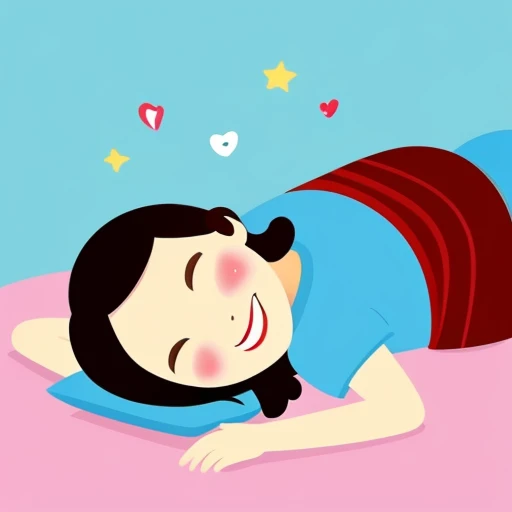 Cartoon doodle style illustration, 2 cute chibi girl, one girl holding a pillow above head and big smile, another girl is lying and no pillow and startled awake