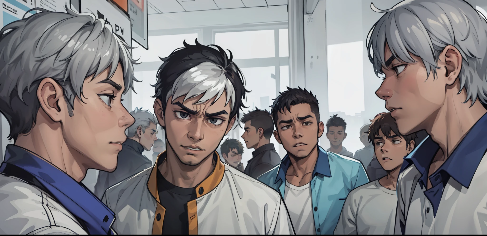 A 23-year-old gray-eyed man is upset and speaks sadly with disappointment