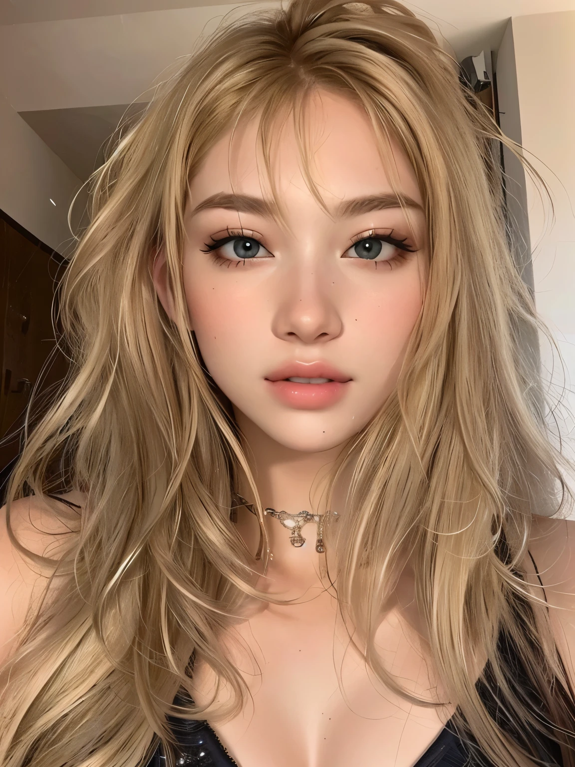 a close up of a woman with long black hair and freckled hair, Ela tem cabelo preto with bangs, black hime cut hair, Asian face, Beautiful Asian girl, detailed face of a asian girl, asian features, young cute wan asian face, cabelo arrumado with bangs, with bangs, Asian girl, black bangs, cabelo preto longo with bangs, with bangs completa