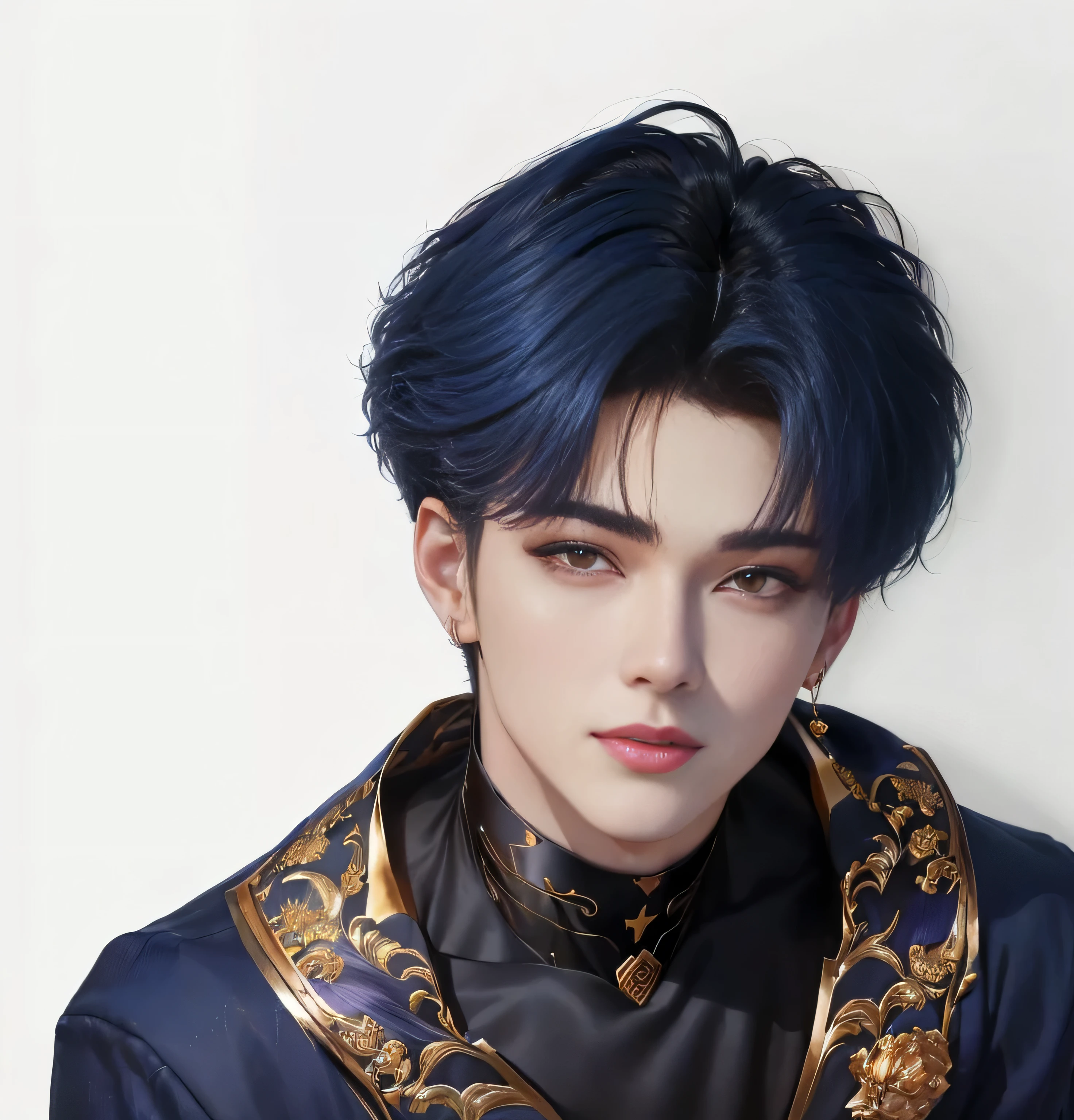 (((Full body image from feet to head of very handsome young single man in his 20s, o homem mais bonito do mundo!!, he is the god of beauty!!, (((inspirado em Cha Eun-woo do grupo de Kpop Astro!! Inspirado em V do BTS!!))), (((Inspirado em Cha Eunwoo do grupo de Kpop Astro))), he is tall he is 1.92!!!, There's a man with handsome hair in the art of the demon slayer, handsome androgynous prince, ))), (((hair is short straight black))), (((His skin is very white like milk, pele branca como a de um vampiro))), (((Olhos grandes e dourados, inspired by manga and anime!!)), ((Sorriso largo e sedutor)), ((Trajand apenas uma camiseta branca marcando o corpo musculoso))