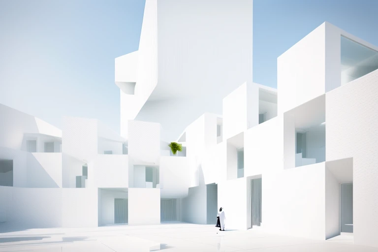 arafed White Building with a man standing in front of it, Arch Daily, white architecture, white Minimalist architecture, White Buildings, Minimalist architecture, Alvaro Siza, White-walled complex, Architectural Photography, White Building, Minimalistic architecture, Architectural Photography賞を受賞, Architectural Photography, housing architecture, Ocean, Award-winning architecture, Amazing architecture, White house