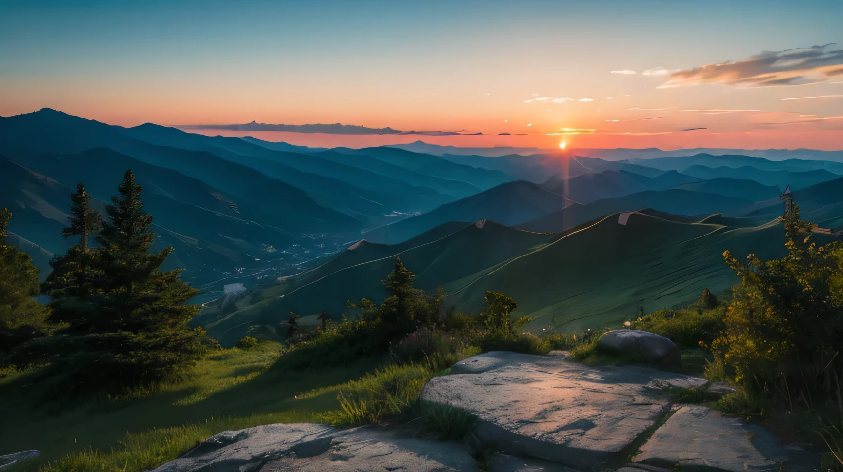 Dusk from the Green Mountain 