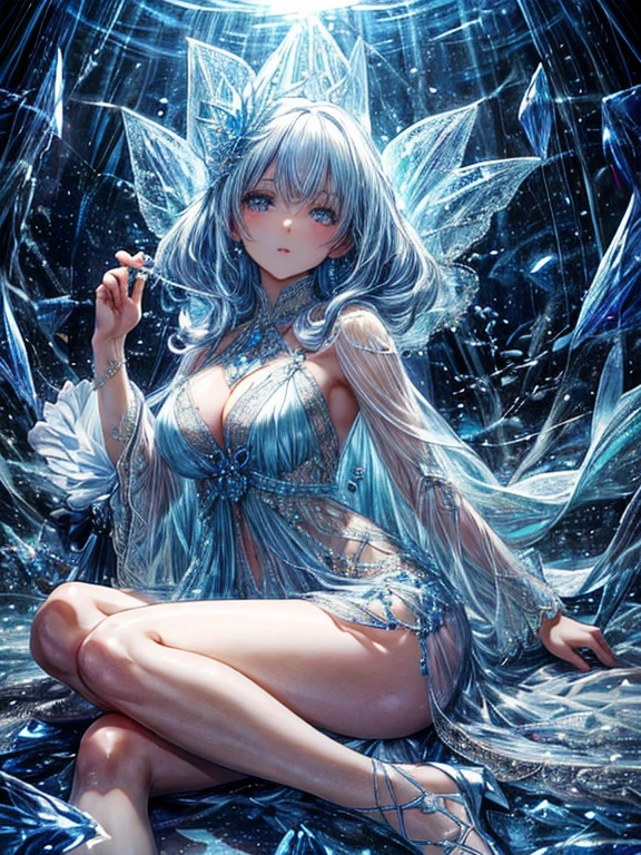 ((Realistic lighting,Top Quality,8k,masterpiece:1.3)),Clear focus:1.2,1 Giant breasts,Perfect beauty:1.4,Slim Abs:1.1,((Long dark white hair,big:1.2)),(Torn Dress:1.3,White transparent full leg stockings:1.2,Transparent white mesh panties inside,at night:1.1),Delicate face,double eyelid,arrive,(whole body lying on the bed: 1.2),To the camera,Raise your legs,Legs open,high quality,masterpiece,超A high resolution,(Realistically:1.4),RAW Photos,One girl,dark,Dark shading,Cold Light,Spread your legs,arrive,White transparent panties、One Girl, alone, (((trapped in big crystal)))(trapped in crystal:1.7),((add eye details)), ((Add facial details)), crystal, star, Shine, beautiful night sky on background, moon, stars on background,diamond、たくさんのcrystalが付いた透けたドレス, fantasy sheer dress, A magical dress with a see-through chest, crystal製シースルードレス, Shine花の透明なドレスを着た女性, intricate fantasy sheer dress, Transparent rainbow colors, translucent intricate gown, Semi-transparent and elaborate costume design, Translucent dress, A surprisingly young and mysterious person, Bejeweled Opal Statue, Fantasy Transparent Costume, Made from dried flowers、Glasswork、Glass slipper decorated with gold and white flowers, 気まぐれIntricate details, intricate and elegant, beautiful detailed elegant, Fairytale Style, ultra Intricate details, elegant. Very detailed, Complex and beautiful, golden Intricate details, Cinderella, side view Intricate details, Complex gold elements, Intricate details, intricate and detailed, 非常にIntricate details、So magical and dreamy, Blue and white tones, Relaxing environment, Fantastic and dreamy theme, Dreamy aesthetics, Quiet and peaceful atmosphere、attractive, thin,Nipples are visible、Large-size Exy S100, seductive lingerie camisole、a close up of a woman's underwear with a good and panties, bright blue shiny slutty transparent lingerie, lingerie, lingeries beauty, thin underwear, laced lingerie, lingerie!!, good, wearing sexy lingerie, goodlette, captivating and mesmerizing, Harness and Garters, lingeries, Very sexy、((Realistic lighting,Top Quality,8k,masterpiece:1.3)),Clear focus:1.2,1 Giant breasts,Perfect beauty:1.4,Slim Abs:1.1,((Long dark white hair,big:1.2)),(Torn Dress:1.3,White transparent full leg stockings:1.2,Transparent white mesh panties inside,at night:1.1),Delicate face,double eyelid,arrive,(whole body lying on the bed: 1.2),To the camera,Raise your legs,Legs open,high quality,masterpiece,超A high resolution,(Realistically:1.4),RAW Photos,One girl,dark,Dark shading,Cold Light,Spread your legs,arrive,White transparent panties