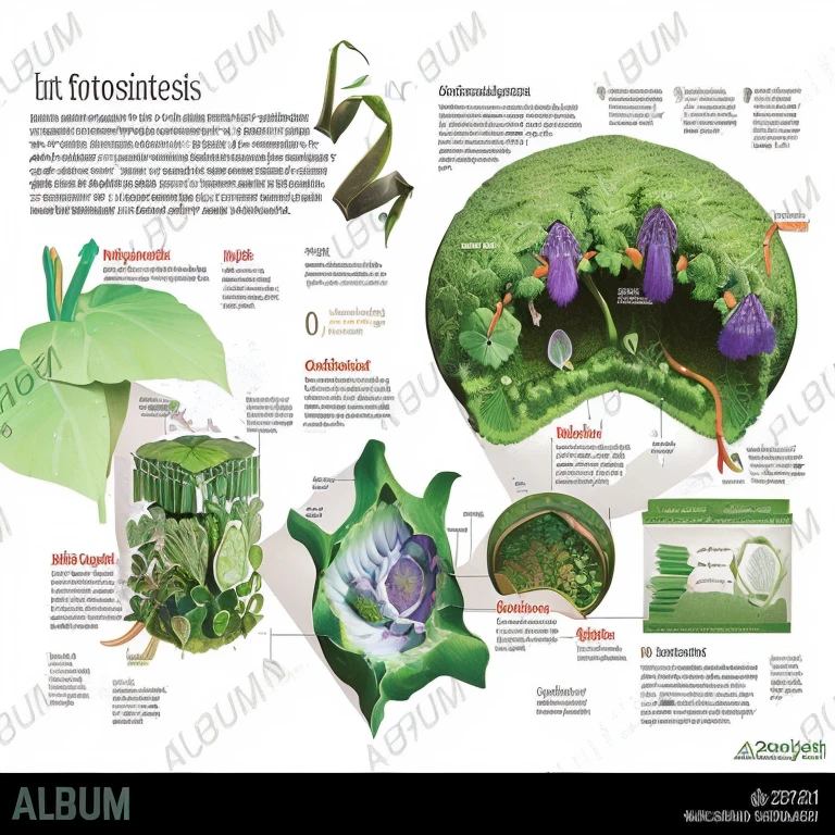 a close up of a magazine with a bunch of pictures of plants, biology textbook page, biological illustrations, photosynthesis, bio chemical illustration, detailed plant life, detailed scientific diagram, 1024x1024, scientific illustration, full details anatomy poster, circle iris detailed structure, botanical poster, 278122496, science poster