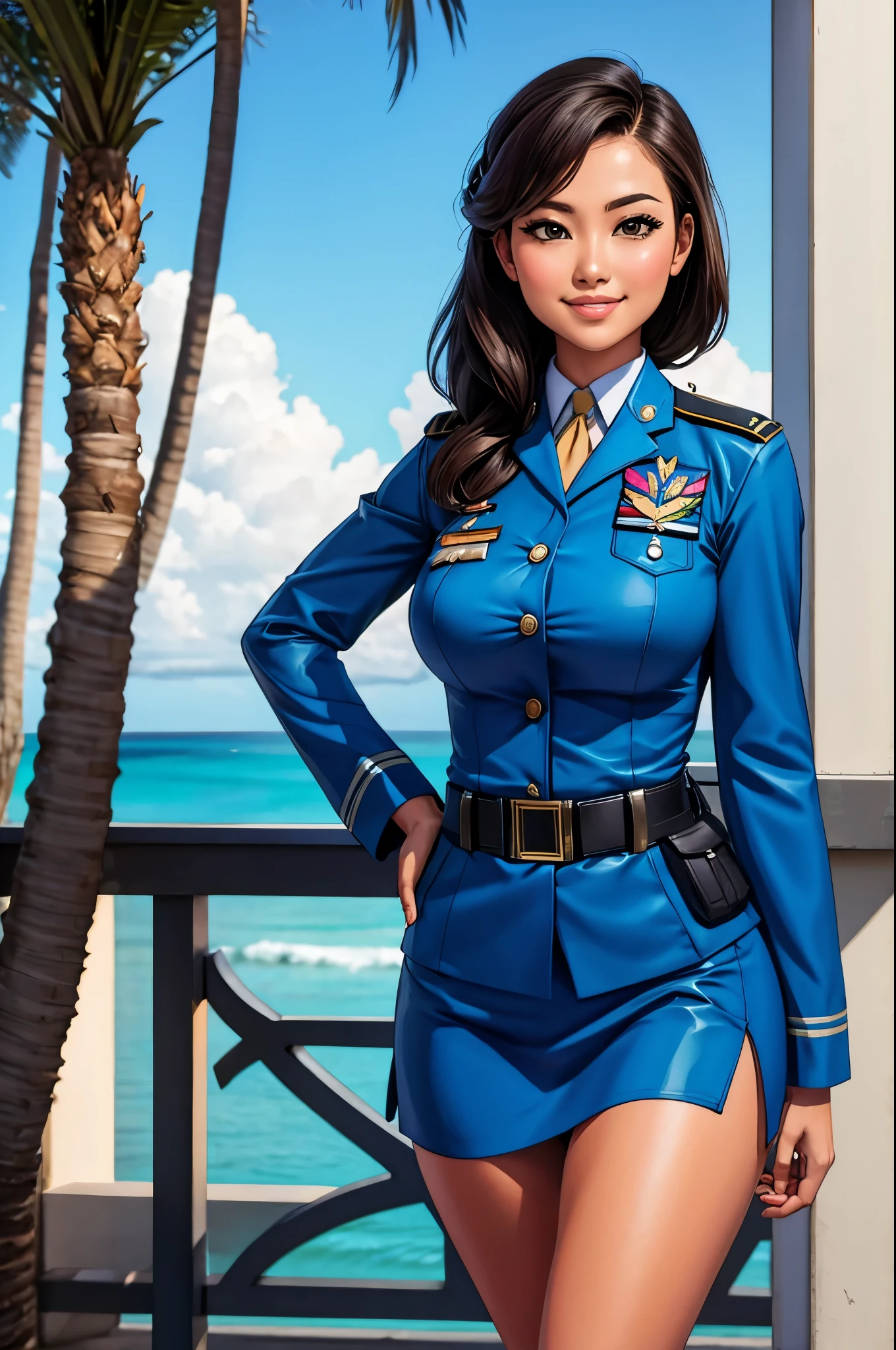 Hawaiian beauty, uniform, airwoman