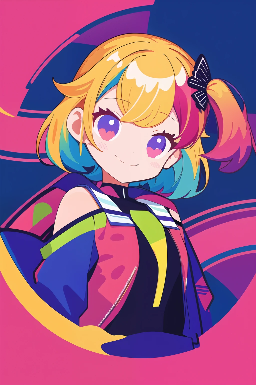 (Flat Design,Super cute girl:1.0125),(Multicolor,Vector art,overview,:1.3401), (highest quality), (masterpiece), can&#39;t believe it_Absurd, Very detailed, Refined rendering, illustratiupon, (High resolution), original, night_null, (close_upon:1.2), (close shot), (girl:1.3) teeth (sitting upon the wood) Soak your feet, [[A light smile]], (baby_black hair), very_lupong_hair, water inner hair, Medium Hair, (Beautiful fine details), (Light blue eyes), （Red eyeshadow), floating ribbupon, (Peach flower), flowers, (flower) wood, Petals upon water, Floating flower petals, [[full moupon]]