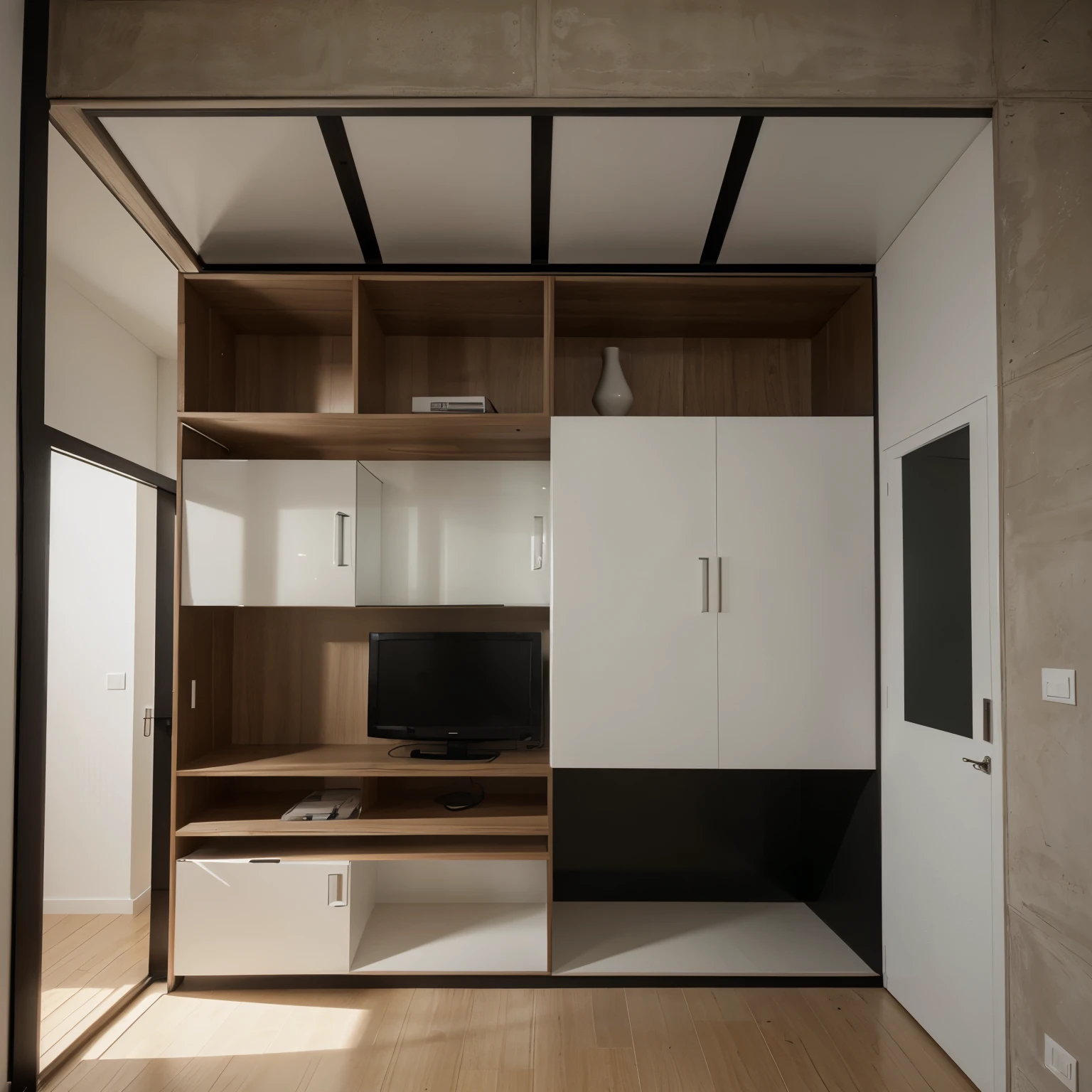 Pintura abstracta arquitectura modulbox modulos oficinas etc