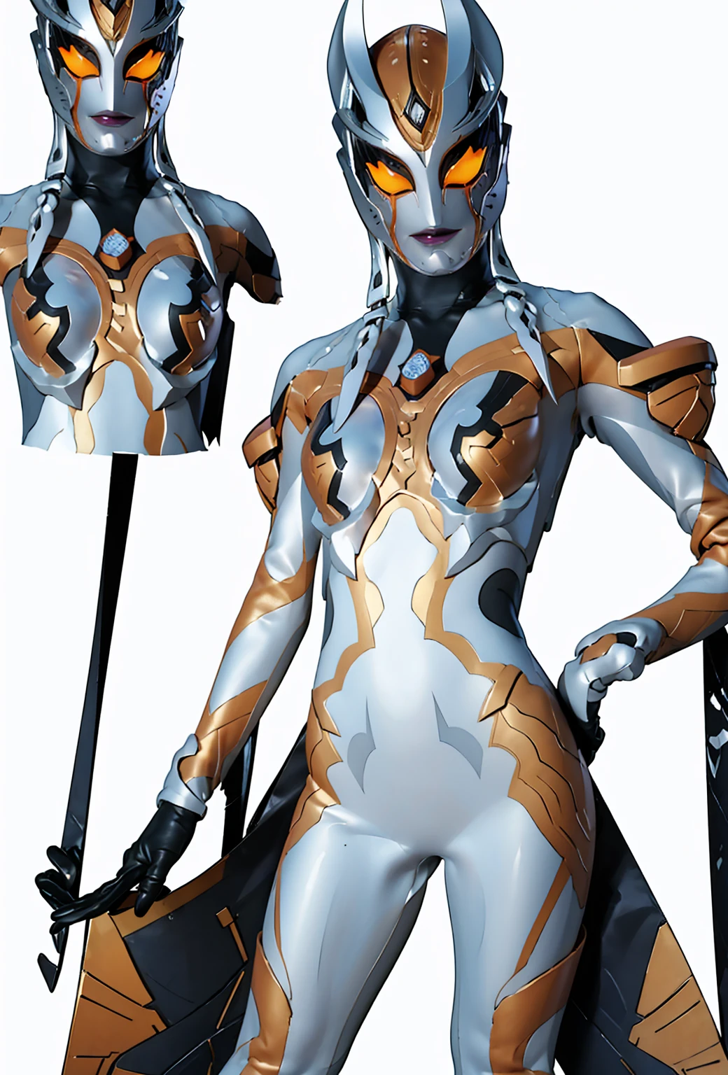 Carmeara, fullbody,front view,solo,shiny ,axial symmetry,anatomy correct:1.5,3d,realistic,skin texture, white background,