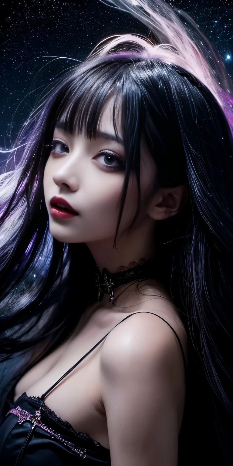 (highest quality,High resolution:1.2),(dark,Threatening:1.1),(Bad luckな:1.1), In the vortex of space,
Heart of a Goth Maiden, Very dark shade.
Her Eyes, Like dazzling fur in a starless haze,
A symphony of despair in their eyes.
Her Mogul Snaps, Mysterious Cemetery,
Think about it, The source of her sadness.
Black hair swaying in the moonlight,
She weaves despair into her dreams.
oh, Her Soul, Shadow'Embrace,
Take me to space.
At each step of the Kelhudelgoring, She summons darkness,
Dance of the Void, Whippler Big Spark.
Her touch is the cold caress of the void,
In her vague existence, I am left confused.
For Love, Bumblewisk, Cosmic Power,
Stars shining in the endless night.
Confusion swirls, Let the emptiness cry out,
Our love is a dazzling dream in the universe.
Gothic Witch of the entire star world,
In your void, I find my soul.
Hypermaximalist, Anime Style, Breathtaking oil paintings, Surreal, Ultra-realistic digital illustrations that mimic the style of oil paintings, Blends seamlessly with Alex Grey'Psychedelic fantasy art by H'The Aesthetics of Biomechanics.R. Giger. Great composition, masterpiece, highest quality, (devil,Satan,Lucifer:1.1),(devilish:1.1),(Bad luck,Bad luckな:1.1),(Powerful figure:1.1、Big Breasts、Glasses) 、 ((((Huge glasses, Nerd Glasses, thick glasses, Round Glasses)))),(((Big Breasts)))、(Red eyes glow:1.6)、(Red glowing eyes,Sharp teeth:1.1),(Black wings,thick,shabby:1.1),(hellish landscape:1.1),(fire,sulfur:1.1),(Threatening atmosphere:1.1),(dark shadows,Threatening presence:1.1),(Bad luck clouds,Stormy Skies:1.1),(dark,Spooky atmosphere:1.1),(Bad luck aura,Evil energy:1.1),(dark aura,cigarette:1.1),(Extreme heat,Burning Flames:1.1),(Surreal,Nightmare Visions:1.1),(Predicting the end:1.1),(Twisted corners,Fiery crown:1.1),(Bad luck whispers,devilish laughter:1.1),(Cry of pain,echoing screams:1.1),(Bad luck symbols,Ancient runes:1.1),(Mysterious Relic,dark artifacts:1.1),(Infernal Ritual,Ritual sacrifice:1.1),(devilish minio