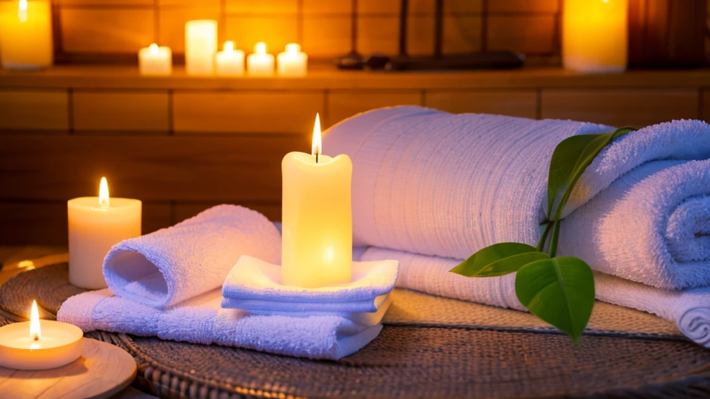 3D,8K,Relaxation Salon,Spa Resorts,Candles,Healing,aroma,Tropical,towel