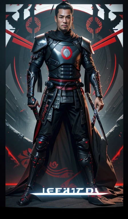 araffe dressed in a black suit holding a sword and a sword, cyborg samurai, cyber japan samurai armor, cyberpunk samurai, very beautiful cyberpunk samurai, full samurai armor spiderman, bio - mechanical ninja samurai, portrait of a cyberpunk samurai, cyber japan style armor, cyber japan armor, celtic and cyberpunk armor, black bull samurai, intricate assasin mecha armor