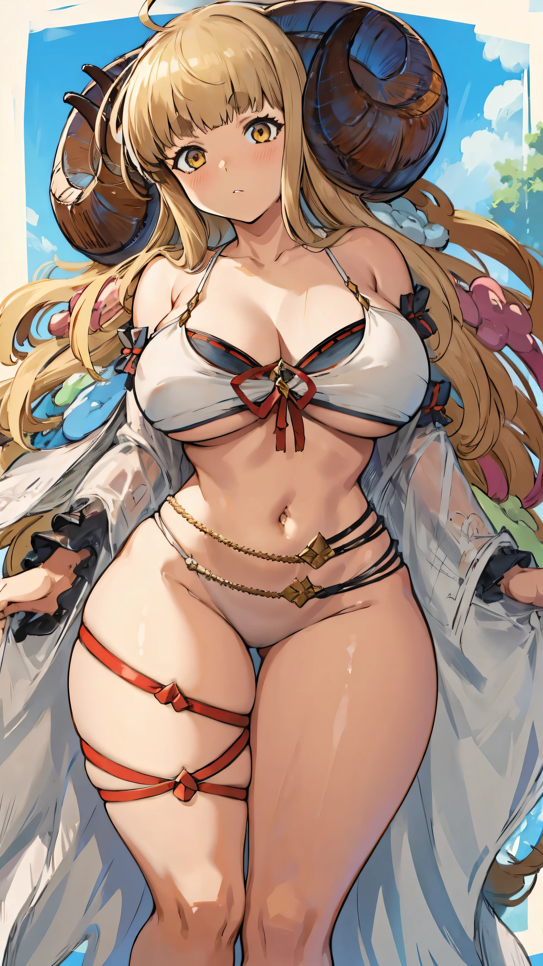 ((highest quality, 8K, masterpiece :1.3)),Ultra detailed face, 1 adult female,Anila,GRANBLUE FANTASY,Voluptuous body,Large Breasts,Sex with a black man,Penis insertion,,NSFW,Sex,M-shaped legs,Sexy pose