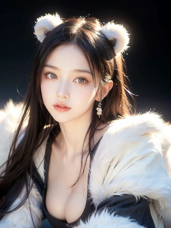 highest quality, highest quality, High-quality illustrations, masterpiece, Ultra-high resolution, Detailed Background, Beautiful Coast, erupt, 7+girl, Absurd(Very beautiful face and eyes)Perfect Anatomy, performance, Good lighting, Shadows in the movies(kemono, Furry Personification)Various poses, Dynamic Angle,Make this into a panda