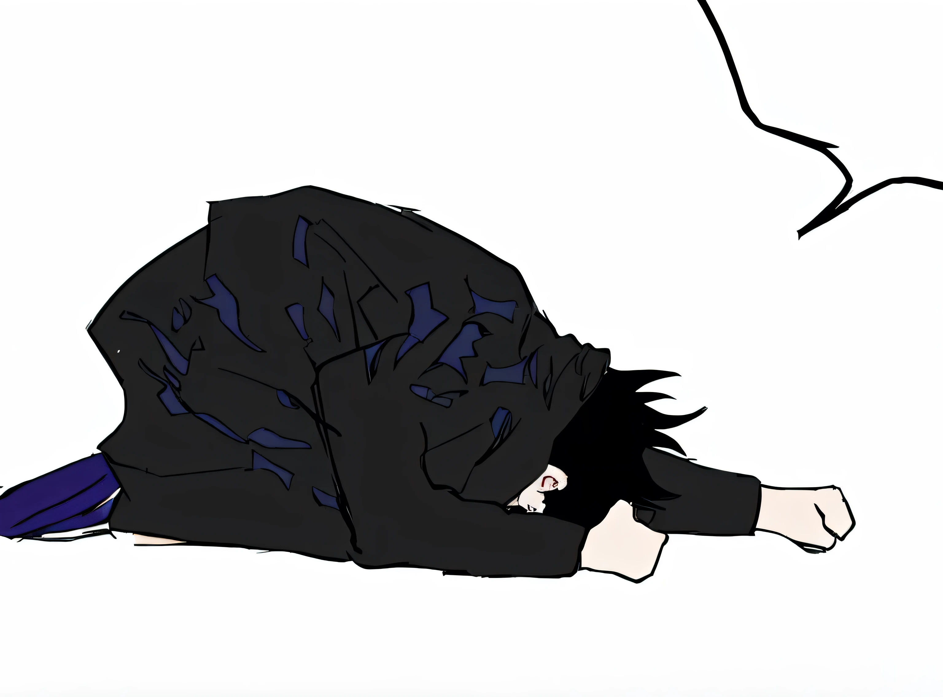 MEGUMI fushiguro do anime de Jujutsu kaisen, In floor, ele desistiu de continuar