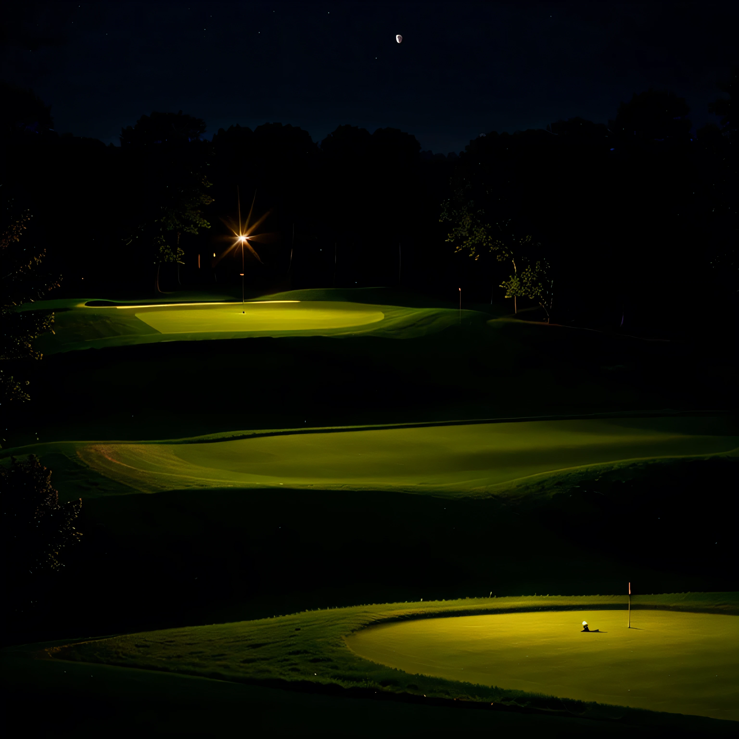 Night golf course