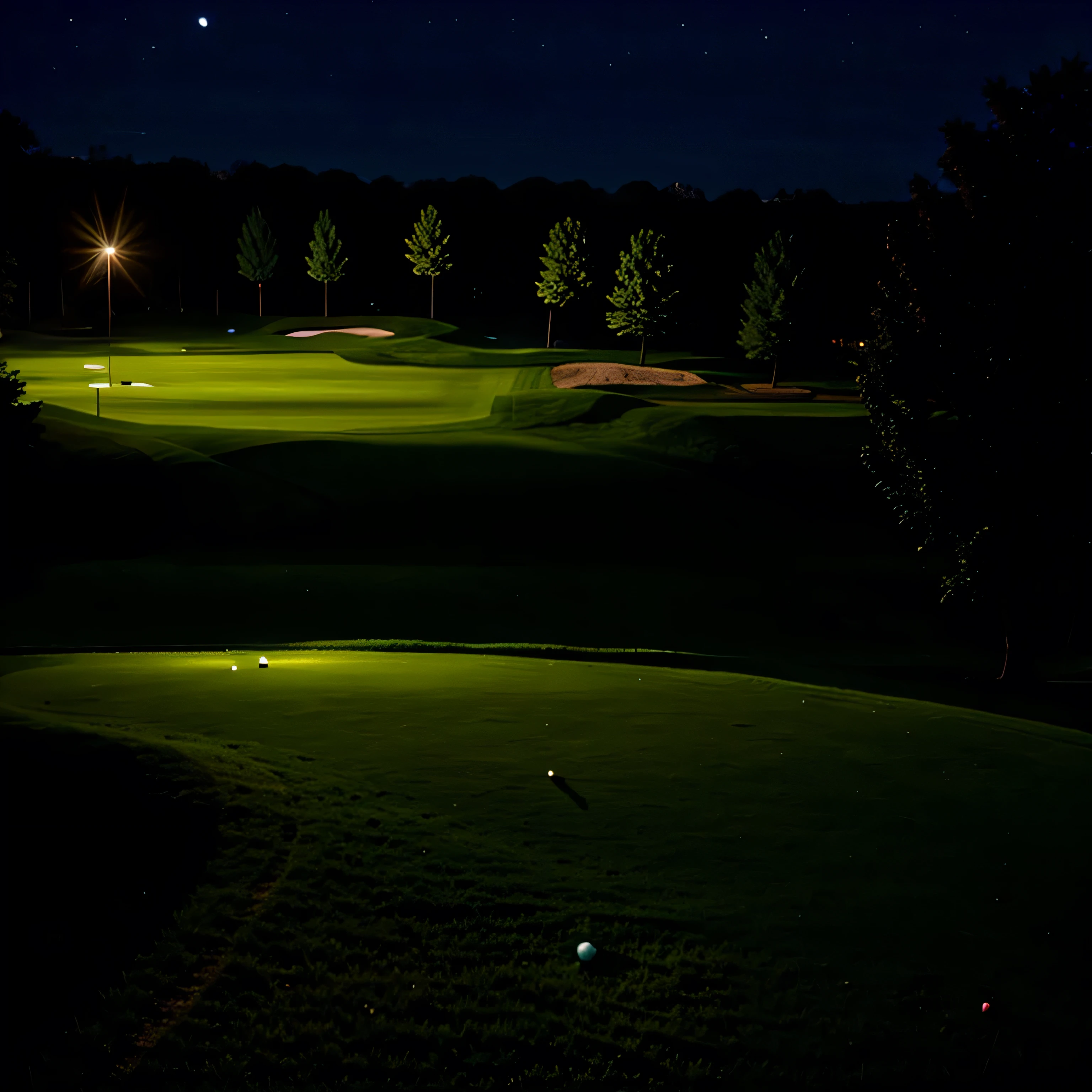 Night golf course