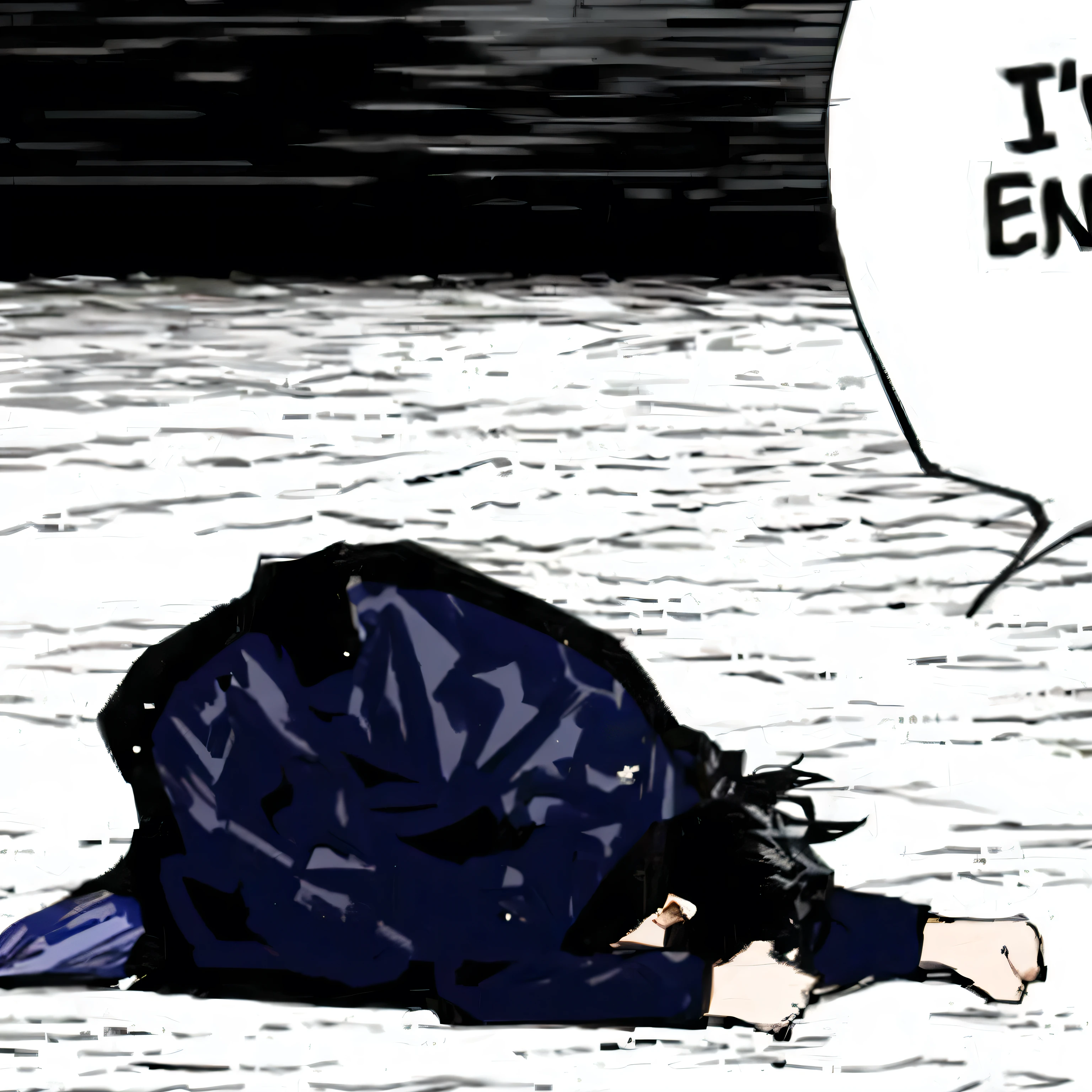 MEGUMI fushiguro do anime de Jujutsu kaisen, In floor, ele desistiu de continuar
