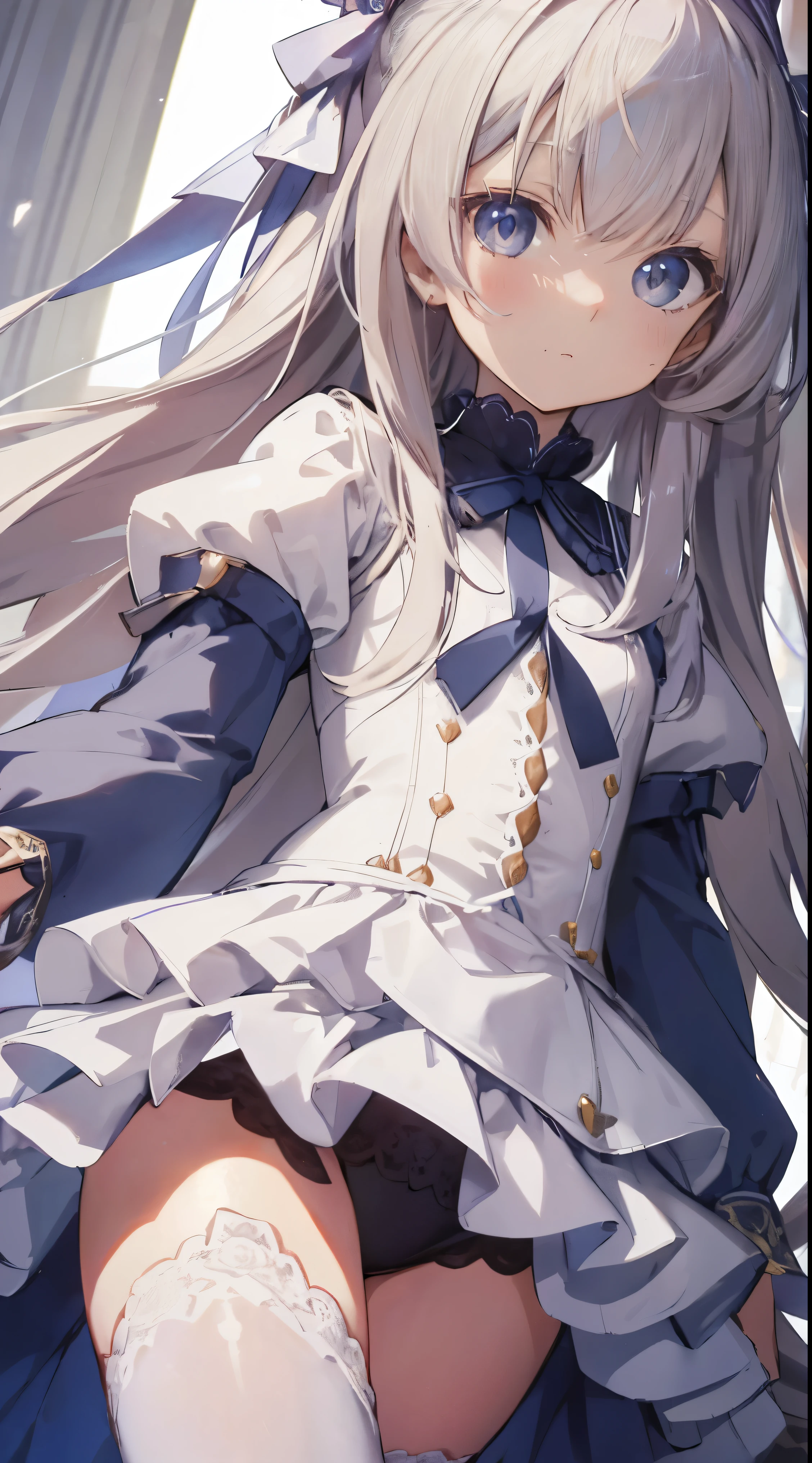 Masterpiece、Highest quality、highest quality、 ((((Petite))))、Shiny hair quality、Small face、Super detailed, beautiful, wide eyes、Ultra-detailed, clear and beautiful faces、(cute illustration:1.2), High-resolution, ultra-detailed, best quality, embarrassed、Thighs