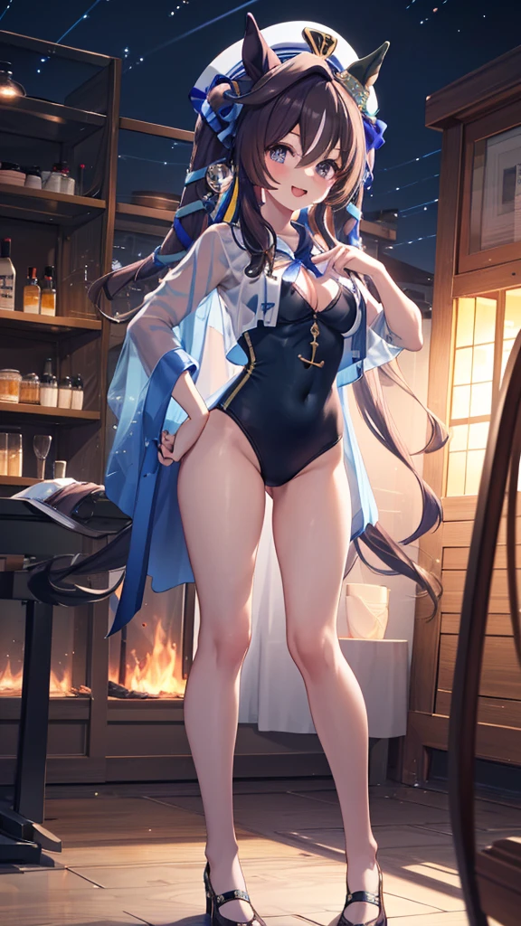 vivlos \(umamusume\),(full body),1 girl, alone, smile, Open your mouth,whole body, Luxury Room, 1 girl, masterpiece, High quality, 最high quality, Viblos (umamusume),Victory server,Put one hand on your hip,upright, Beautiful background, Particles of light, Light of the sun, Dramatic lighting, outside, Shiny, Realistic, 最high quality, Very detailed, Get used to it, scenery, beautifullyて細かい目, Thinning hair,whole bodyショット,((Very detailedな背景)), ((Cowboy Shot,Dynamic Angle)),1 girl,(Shiny肌:1.3),(beautifully濃厚な肌),(Thinning hair), masterpiece, high quality, High resolution, Confused,(beautifully、beautiful:1.2), Beautiful Hands, (4K), 8k, Perfect balance,(Very detailedな CG Unity 8k 壁紙), Perfect hands, Embarrassing, Intricate details,Written boundary depth,Professional photography, Bokeh, High resolution, Sharp details, 最high quality, Thick thighs,Look Down,Looking up from below,