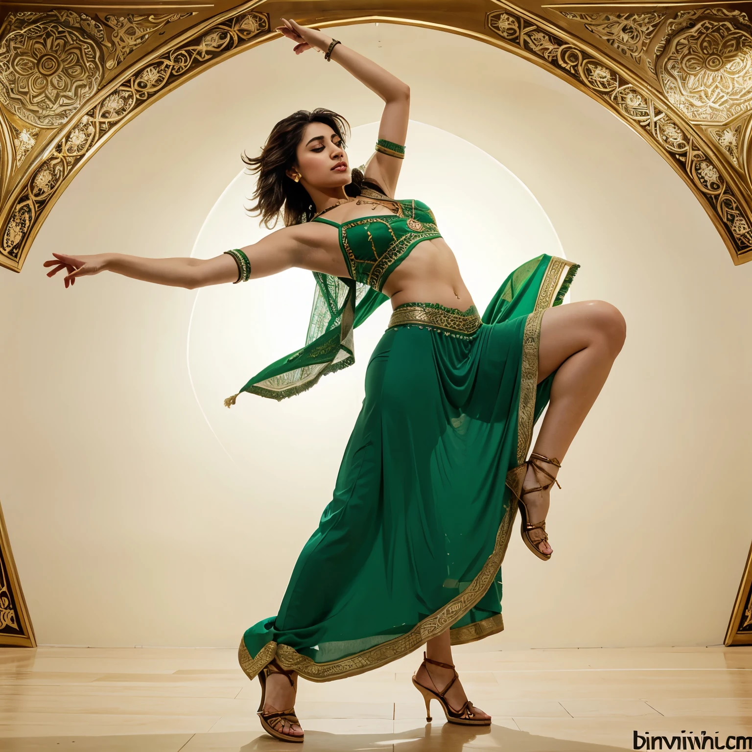 Draw a dancing sufi darvaish and use the spelling of name mohsin in urdu to draw the darvaish