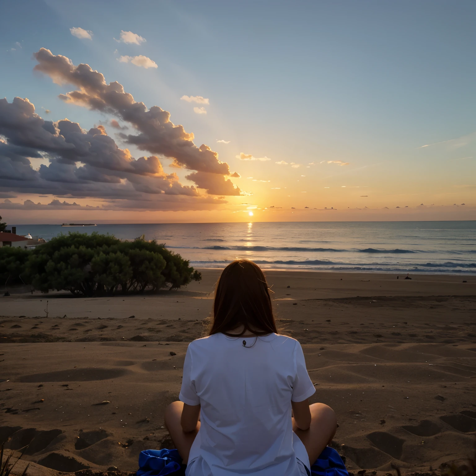 Viendo el atardecer