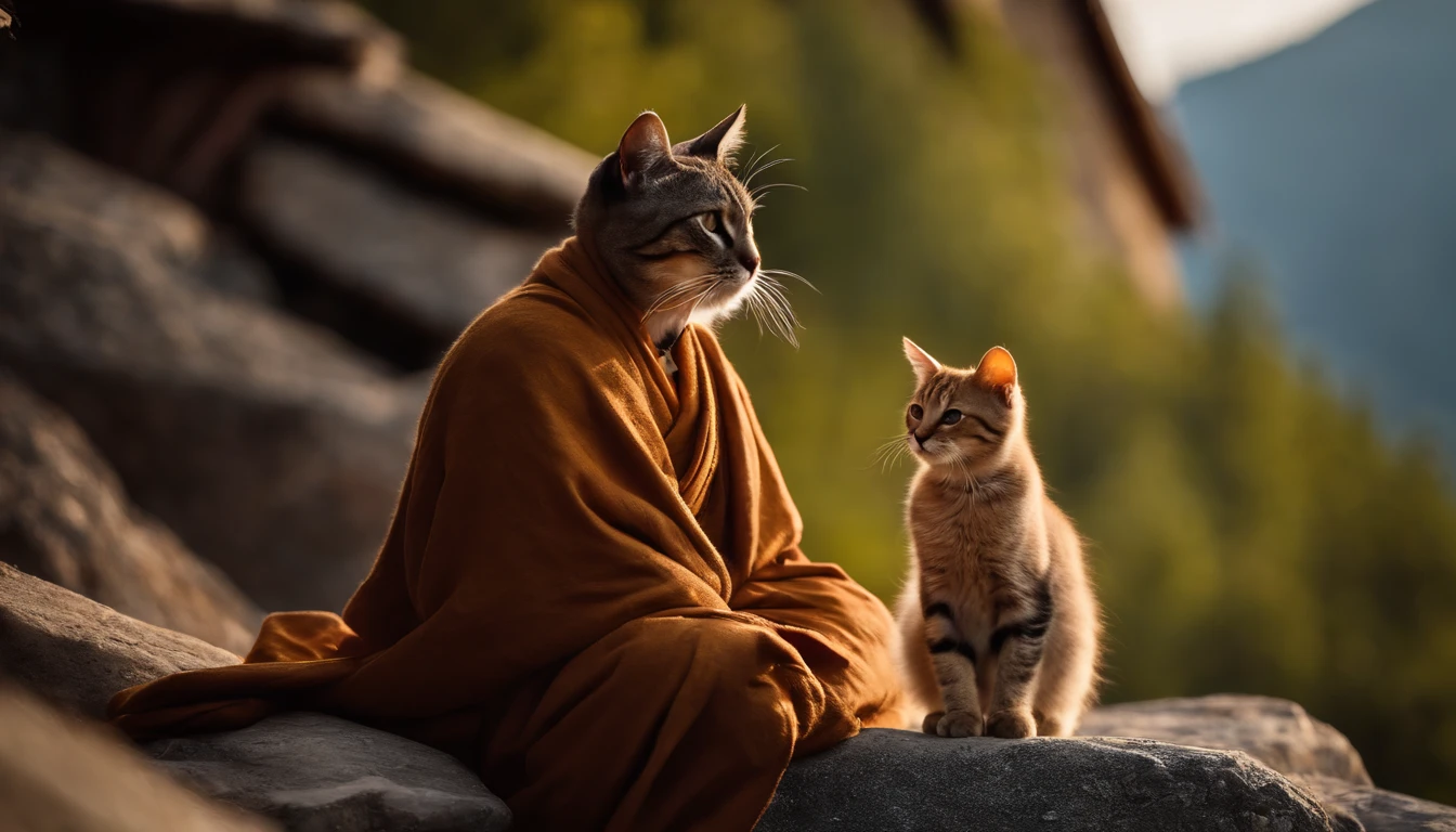 Mountain side monk cat 