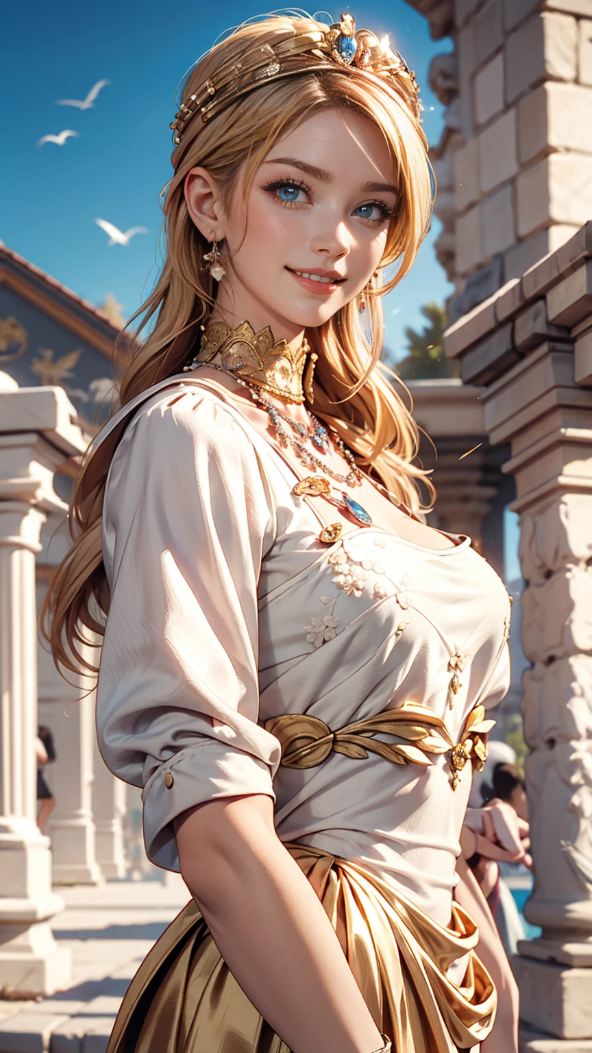 White woman、Roman Empire、smile