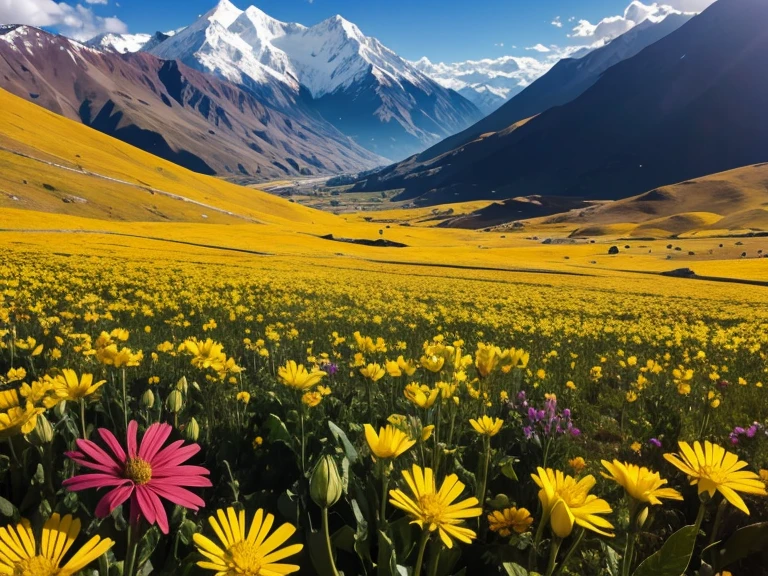 Flower of a day in the Andes, muy brillante y hermosa 