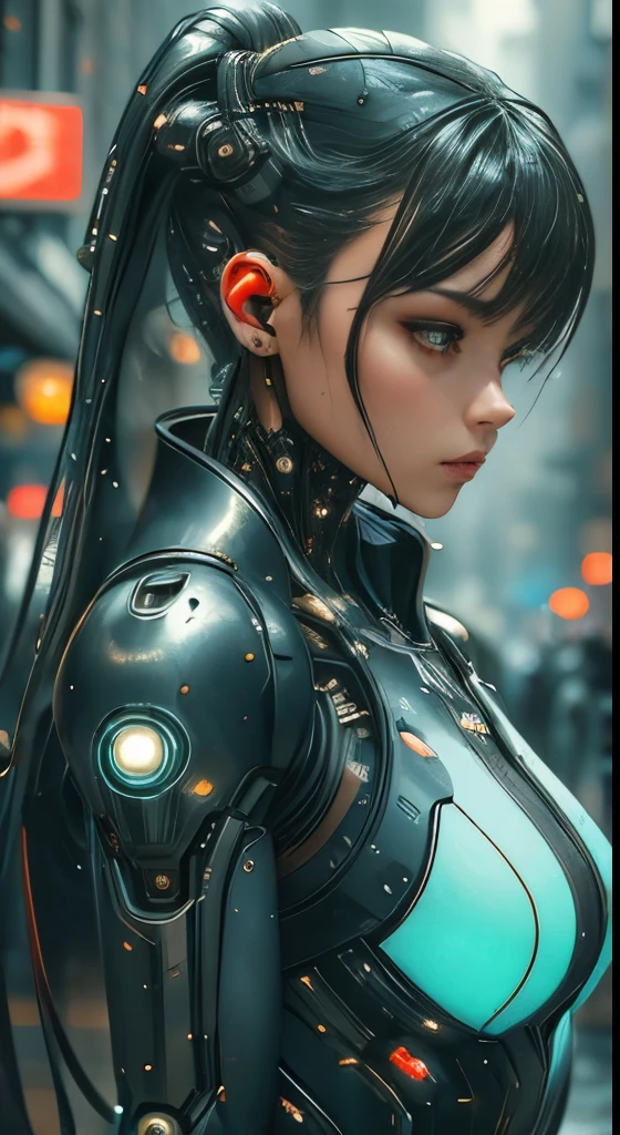 `(best quality,4k,8k,highres,masterpiece:1.2),ultra-detailed,(realistic,photorealistic,photo-realistic:1.37),girl,cyberware,biological implant,dark red eyes,body implant,scifi cyberpunk style,black hair,ponytail,high-tech,futuristic,glowing lights,urban environment,dystopian setting,digital interface,neon signs,reflection,cityscape,shiny metallic accessories,technological advancements,advanced robotics,machine-human integration,cosmetic upgrades,virtual reality,intense gaze,dark atmosphere,night scene,wet pavement,colored smoke,mysterious aura,enhanced vision,technological enhancements,electricity sparks,advanced weaponry,high fashion attire,swirling energy,hairstyle,fierce expression,futuristic gadgets,cyborg,mechanical limbs