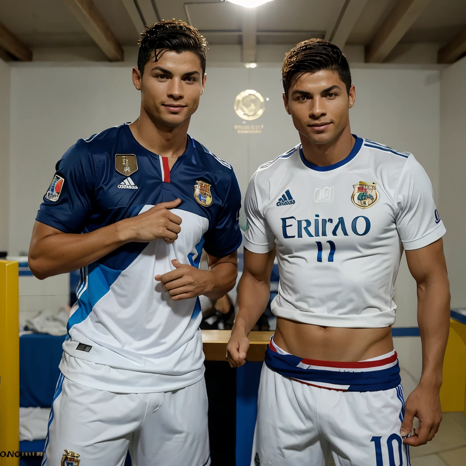 Cristiano Ronaldo and Leonel Messi from dominican republic 