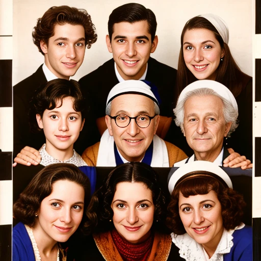 group of  jewish Litvak people, focus on faces