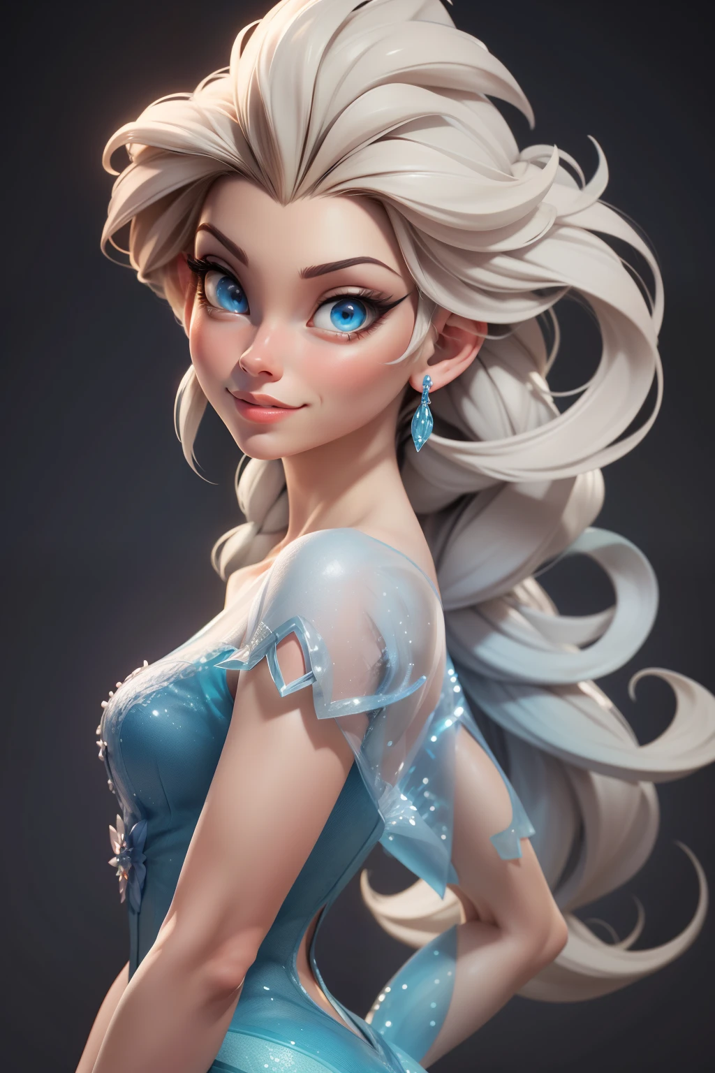 3dmm style,
elsa disney , 3d character, in the style of hyper-realistic,