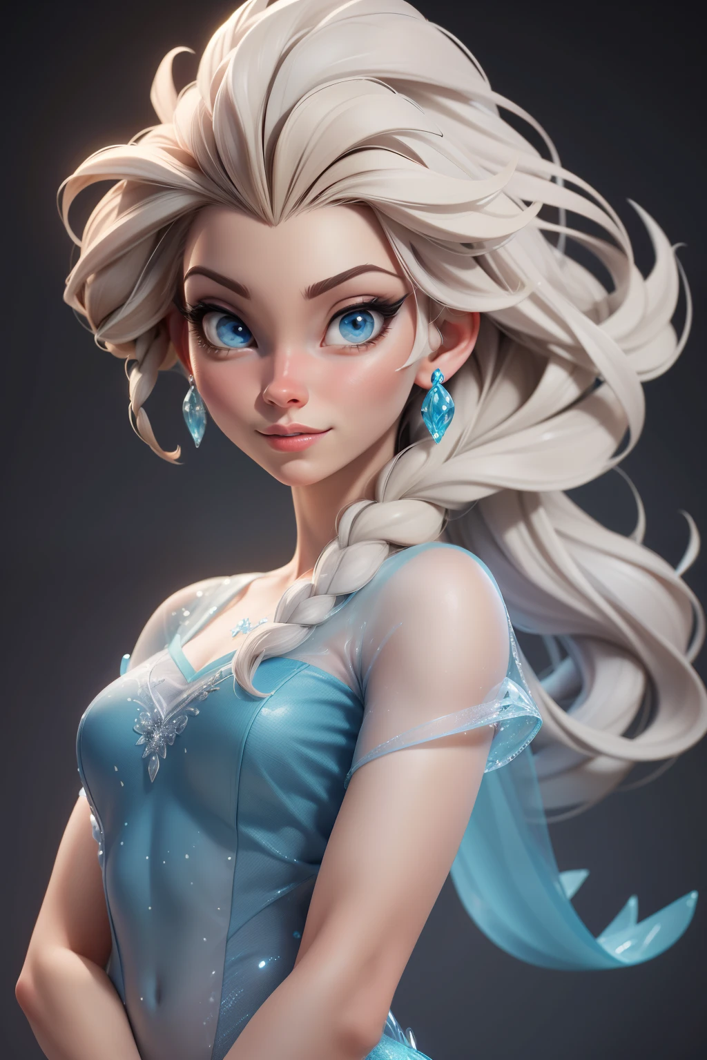 3dmm style,
elsa disney , 3d character, in the style of hyper-realistic,