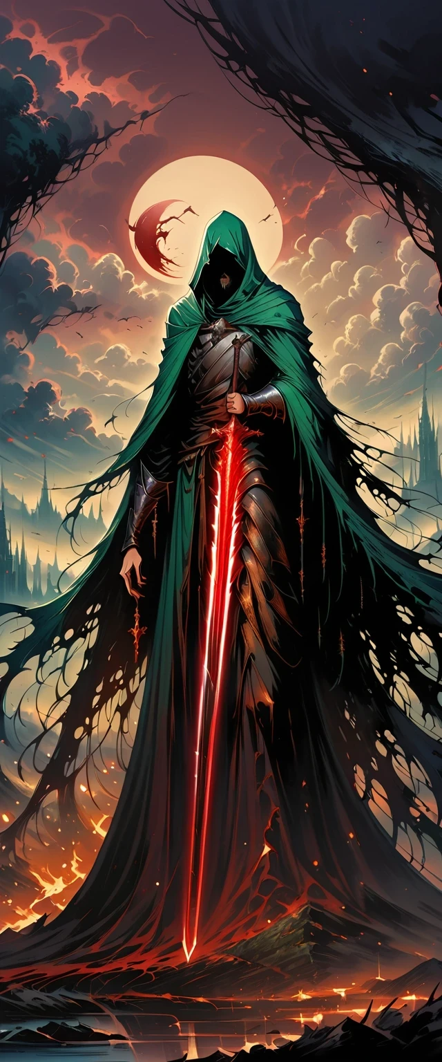 Magic Sword,The legendary Magic Sword,Glory Magic Sword,Magic Sword,Heavy Metal Style,Metal Art,Full of metallic luster,Metal texture in the post-industrial era,Alloy wire crafts,crystal,Emerald setting,Well structured,Perfect craftsmanship,Magic Lightning Background,Blue Lightning,There are fairies,Dark Fantasy Art, dark flower shaman, Dark fantasy concept art, Bloodborne concept art, dark concept art, Diablo digital concept art, Dark Fantasy Art style, dark flowers, Bloodborne Art, photorealistic dark concept art,Dark Fantasy Art, Death Portrait, Onmyoji detailed art, Beautiful wizard, Ominous fantasy illustration,(best quality,4K,8k,high resolution,masterpiece:1.2),Ultra Detailed,(actual,Realistically,Realistically:1.37),landscape,Science fiction,photography,Concept Artist, High Dynamic Range,Ultra HD,Studio Lighting,very good,Key Points,Physically Based Rendering,Extremely detailed description,professional,Vibrant colors,Bokeh.
