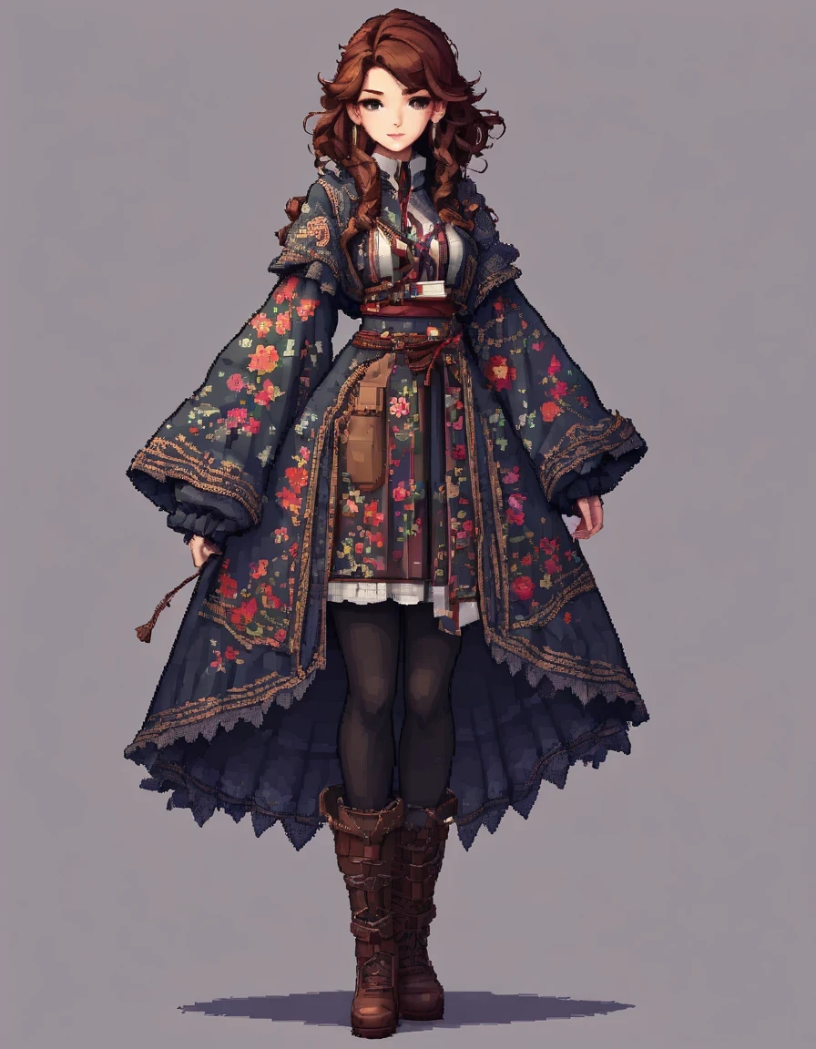 Pixel art style, A piece of clothing, whole body, Beautiful and detailed