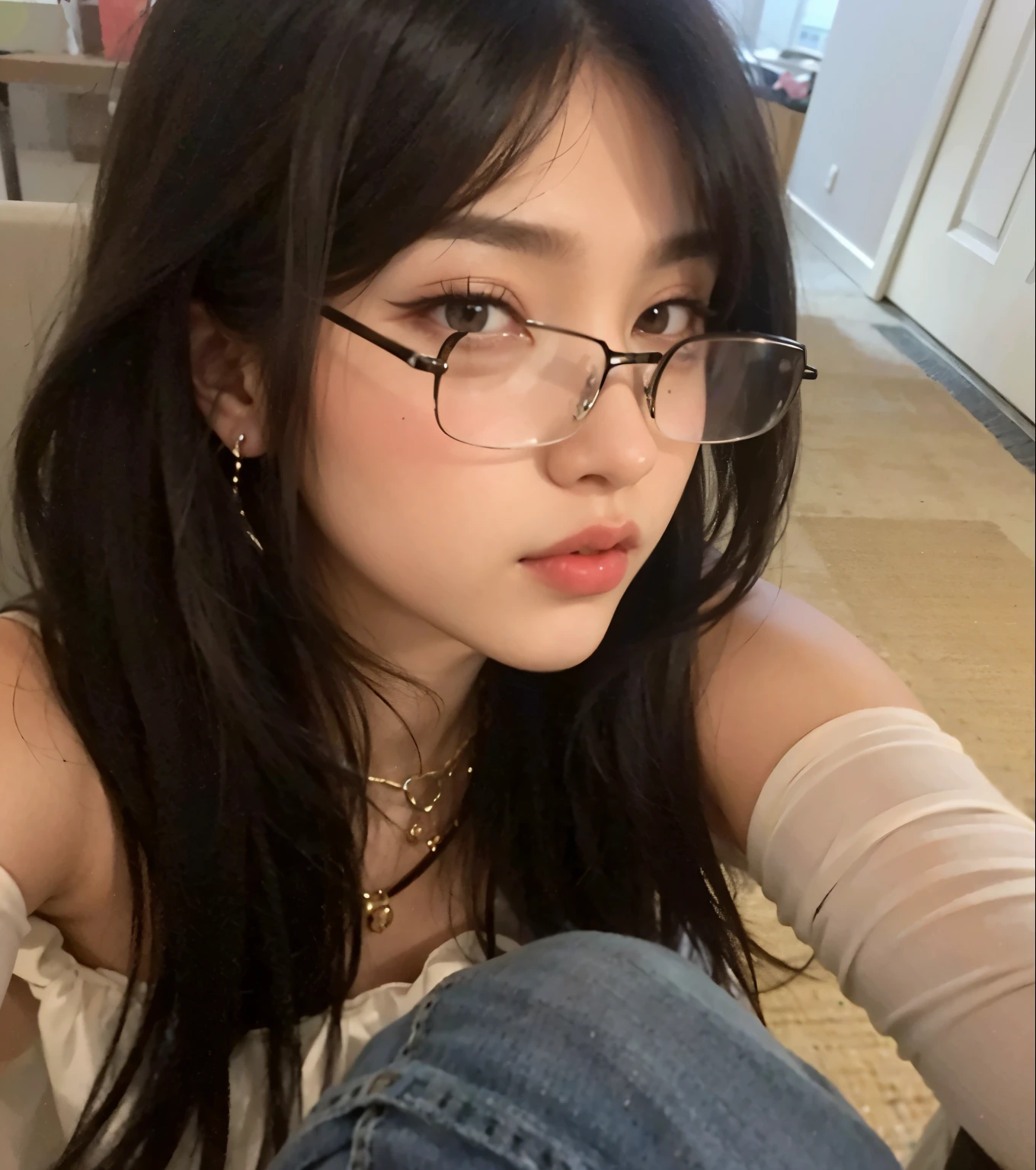 Araffed Asian woman with long black hair wearing a white dress, maquiagem sul-coreana popular, Jennie Blackpink, maquiagem coreana popular, Parque Roseanne do Blackpink, jossi do blackpink, Retrato de Jossi do Blackpink, wan adorable korean face, Ulzzang, Lalisa Manoban do Blackpink, Lalisa Manobal, Jinyoung Canela, young adorable korean face