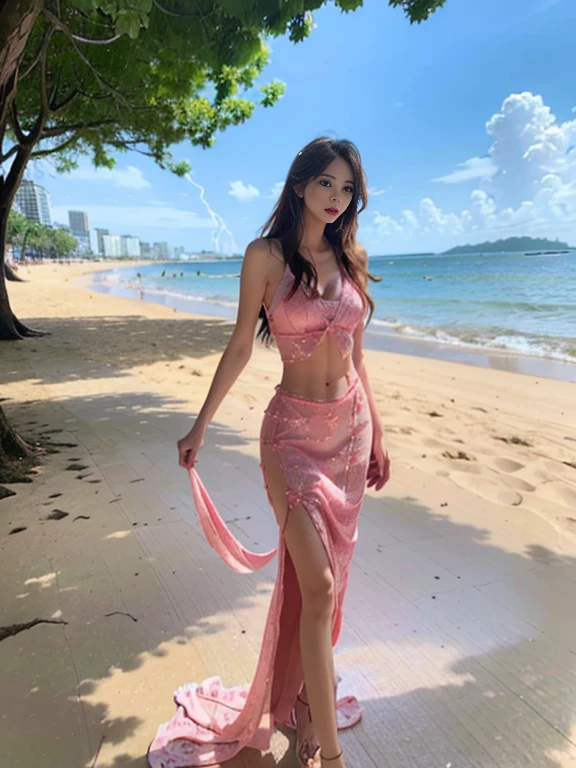 Turn this image into a Disney Anime princess according to her figure outfit lighting personality and dress