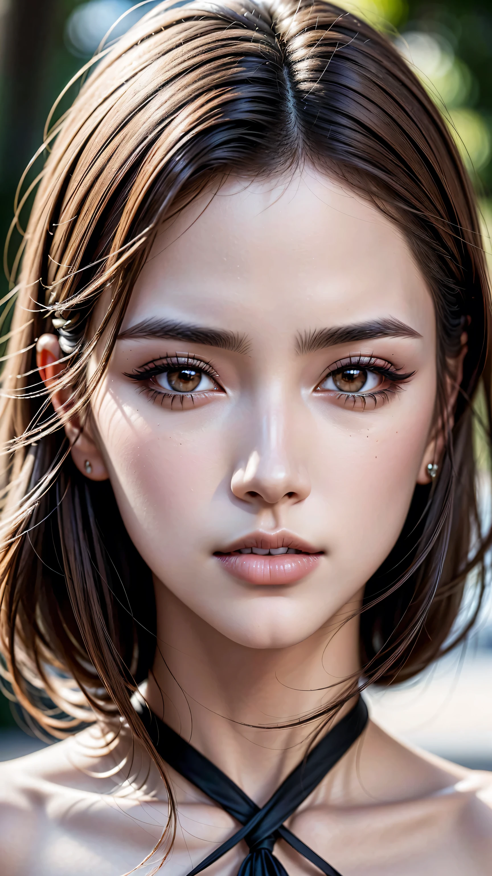 (super detail beautiful slim and sharp-face), (super detail realistic brown_eyes), (light pale complexion), (Extremely realistic, clear, sharp-eyes)