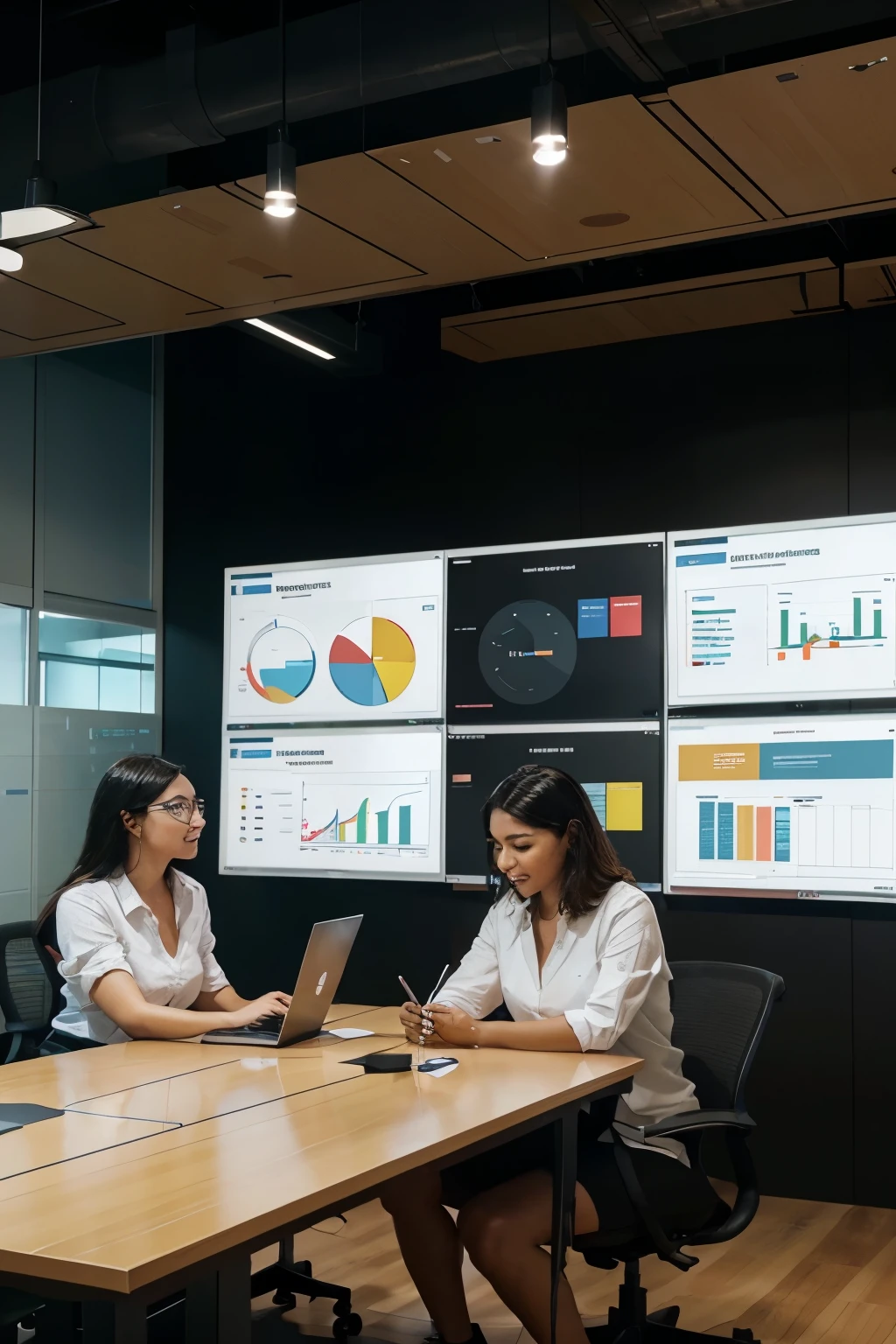 diverse team of professionals actively engaged in an open office setting, influencing the entire company to embrace agile thinking. Include visual elements like agile boards, collaborative groups around high-tech tables, and dynamic displays showing real-time project updates. The atmosphere should be vibrant and energetic, symbolizing innovation and progressive change, with the office layout promoting transparency and interaction across all levels of the company