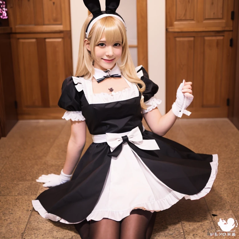 rabbit, Blonde, Female Lover, Maid costume, Medium Length Hair, Otokonoko, Four legs, rabbit,