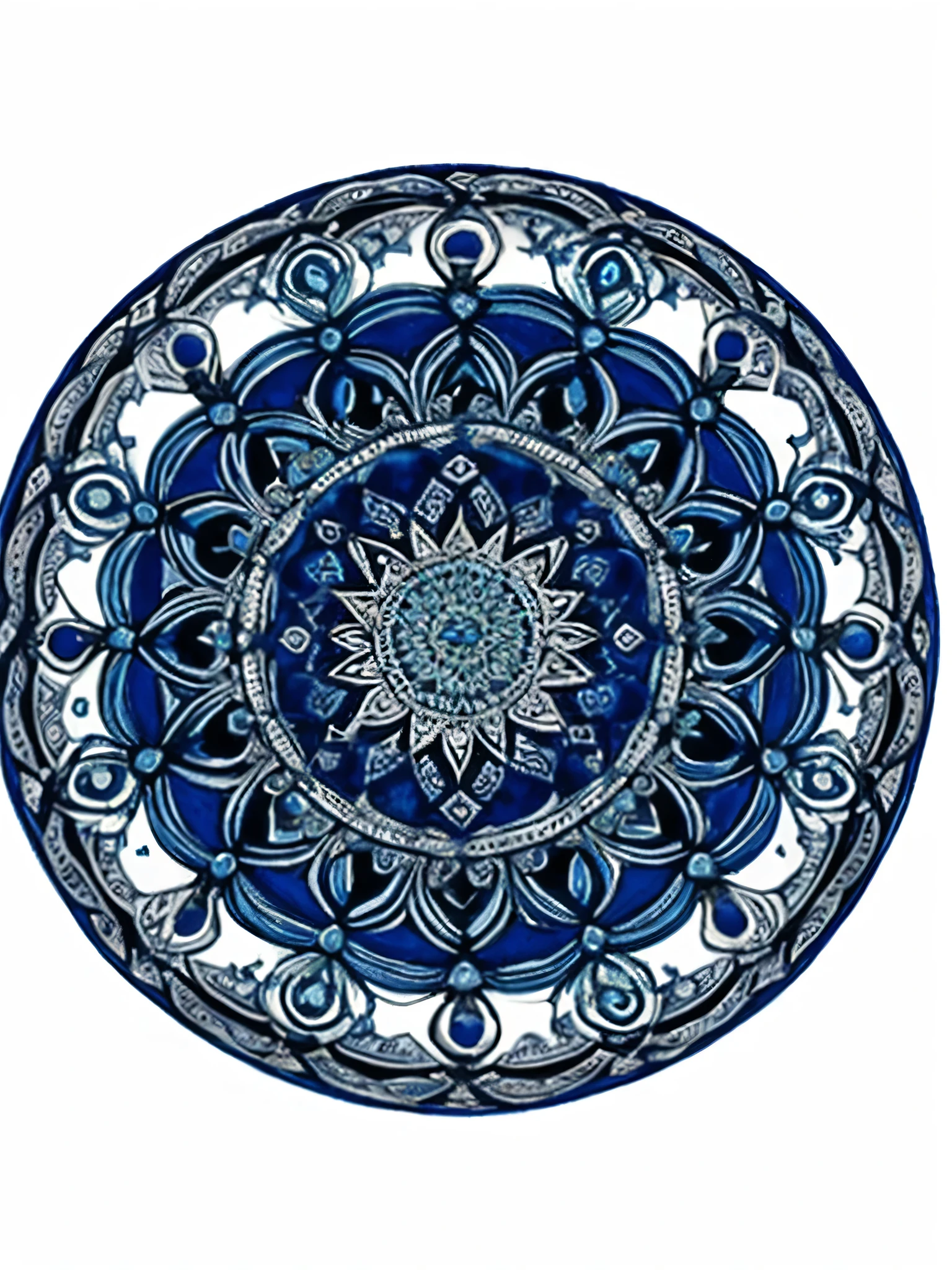 mandala color azul, con el manto de la madre teresa de Calcuta, ojo turco, 4k 