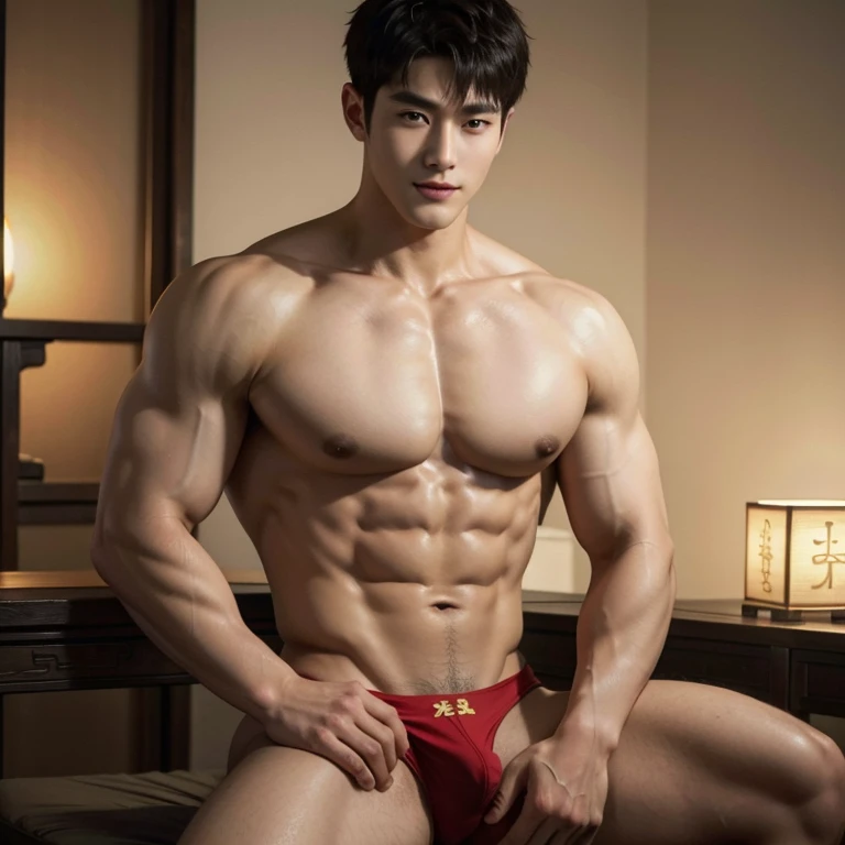 2 Chinese handsome naked chinese boy smile at each other , romantic, Men God, Mythology, Chinese odyssy, Handsome,, Topless, strong Muscles Athlete body, top up Frame, Sexy, naked body, complete naked (hand cover the dick), Professional Lighting, , Chinese Heaven Background, Bulge Underneathe Underwear, naked Warrior , God of handsome, naked Male, , Seduce, Sex Appeals, Alafard man naked ,, muscular body, handsome, manly, inspirite by Zhang Han, Cai Xukun, Kim Do-young, Inspired by Bian Shoumin, Inspired by Xiao Yuncong, yihao ren, yanjun cheng, jinyiwei, inspired by Huang Gongwang, xintong chen, sexy body belt, wearing japanese string brief , super long big dick masturbate, correct dick in good shape ,nice butts, bare butts, Tattoo chest, tattoo hands, tattoo arms, tattoo belly, clear studio light, night ancient chinese Buddhism temple background, detailed background, fantasy Chinese themed, the best resolution, 8k, Ultra fullHD, look at the viewer, catching eyes,