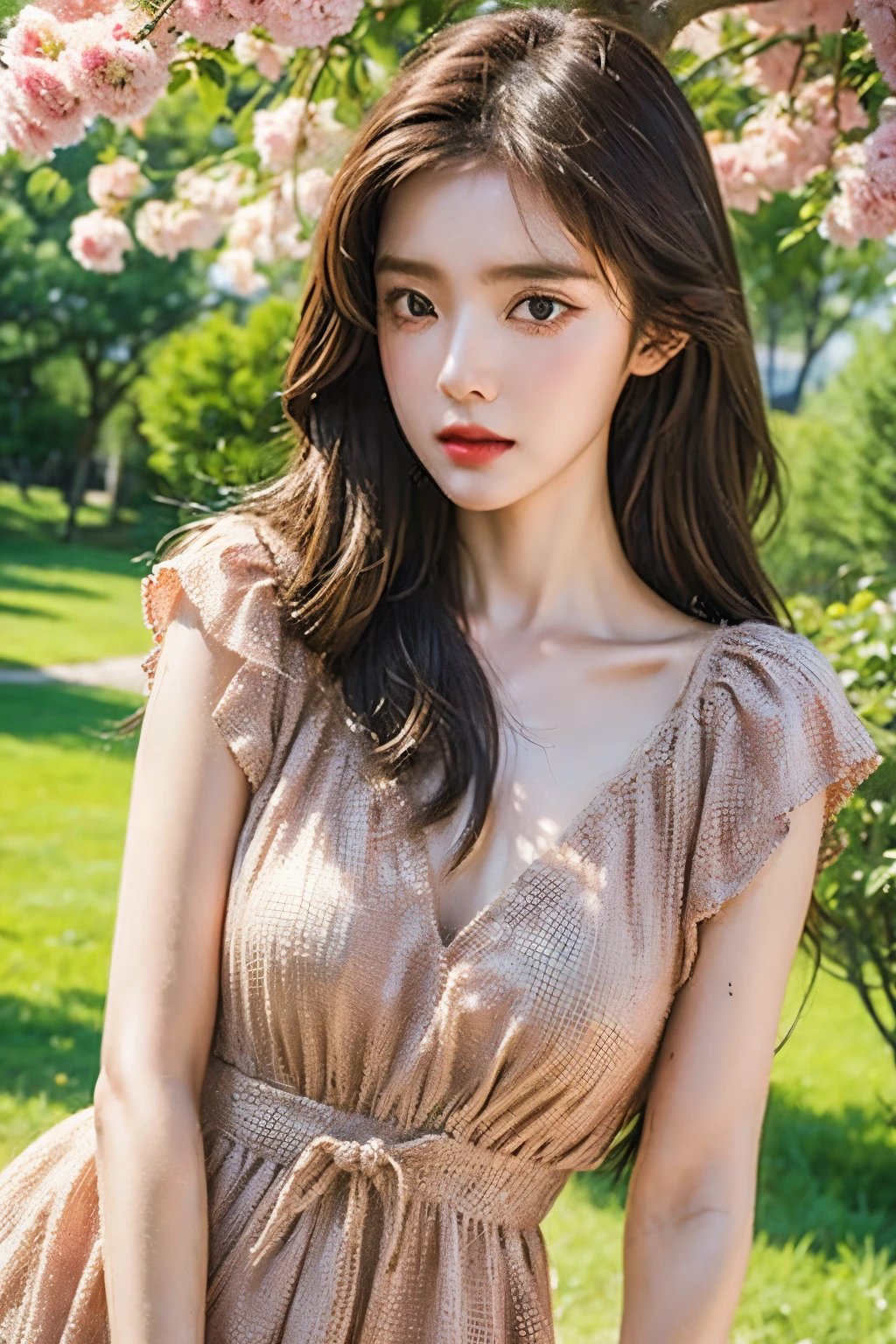 Woman under the pop tree,