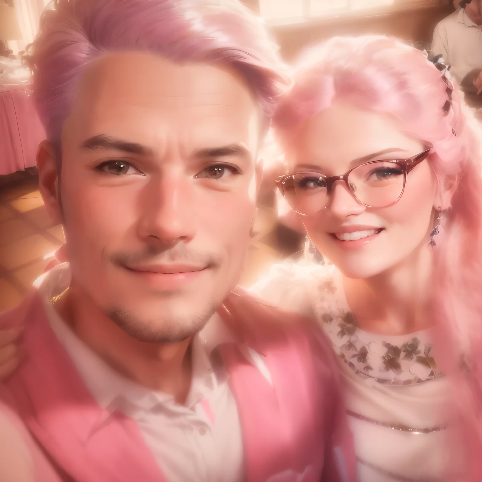 there is a man and woman posing for a picture in a room, lovely couple, candid picture, 8k selfie photograph, in love selfie, happy couple, shot on nikon z9, taken with sony alpha 9,  post, cute photo, profile pic, couple, couple pose, taken with the best dlsr camera, very very low quality picture, very clear picture