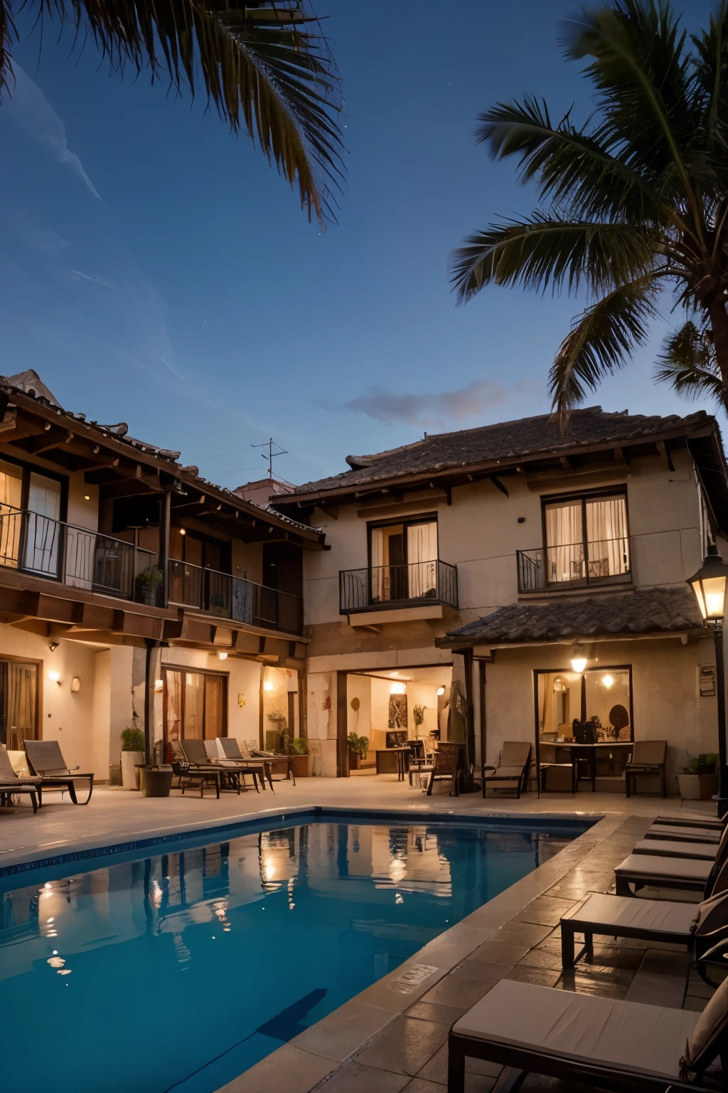 image of a 5-star all-inclusive hotel with a Mexican theme, llamado Hotel El Alebrije
