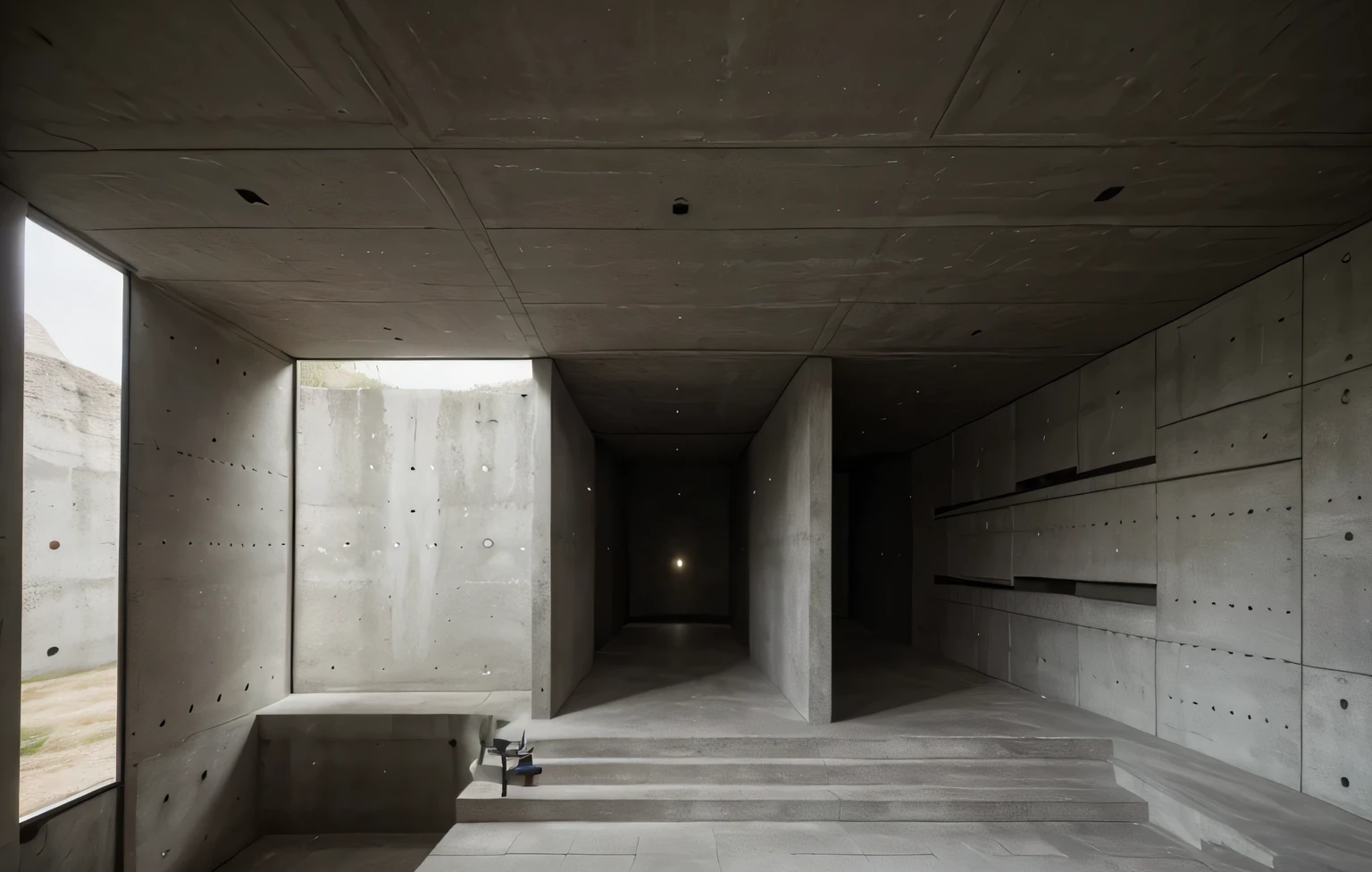 monolito concreto, igreja, peter zumthor