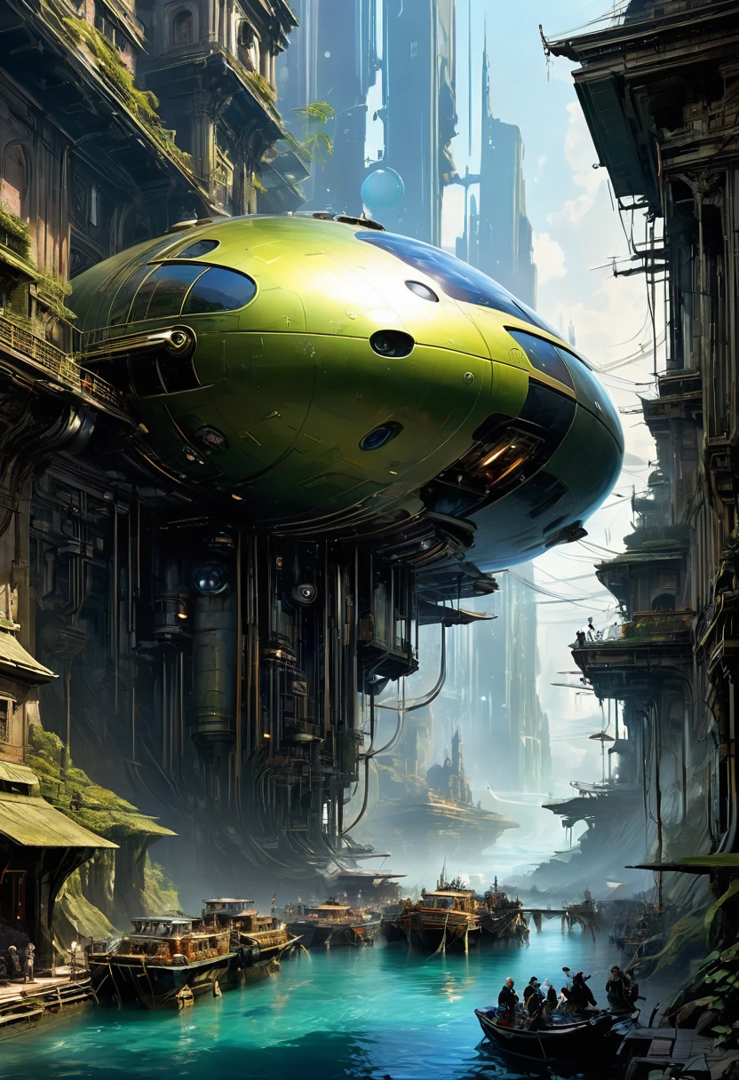 by Stephan Martiniere, best quality, masterpiece, very aesthetic, perfect composition, intricate details, ultra-detailed